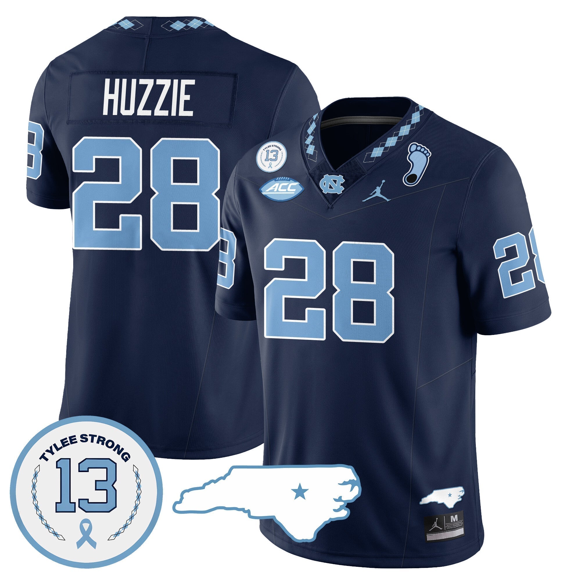 Men North Carolina Tar Heels Football 2024 Vapor Jersey - All Stitched