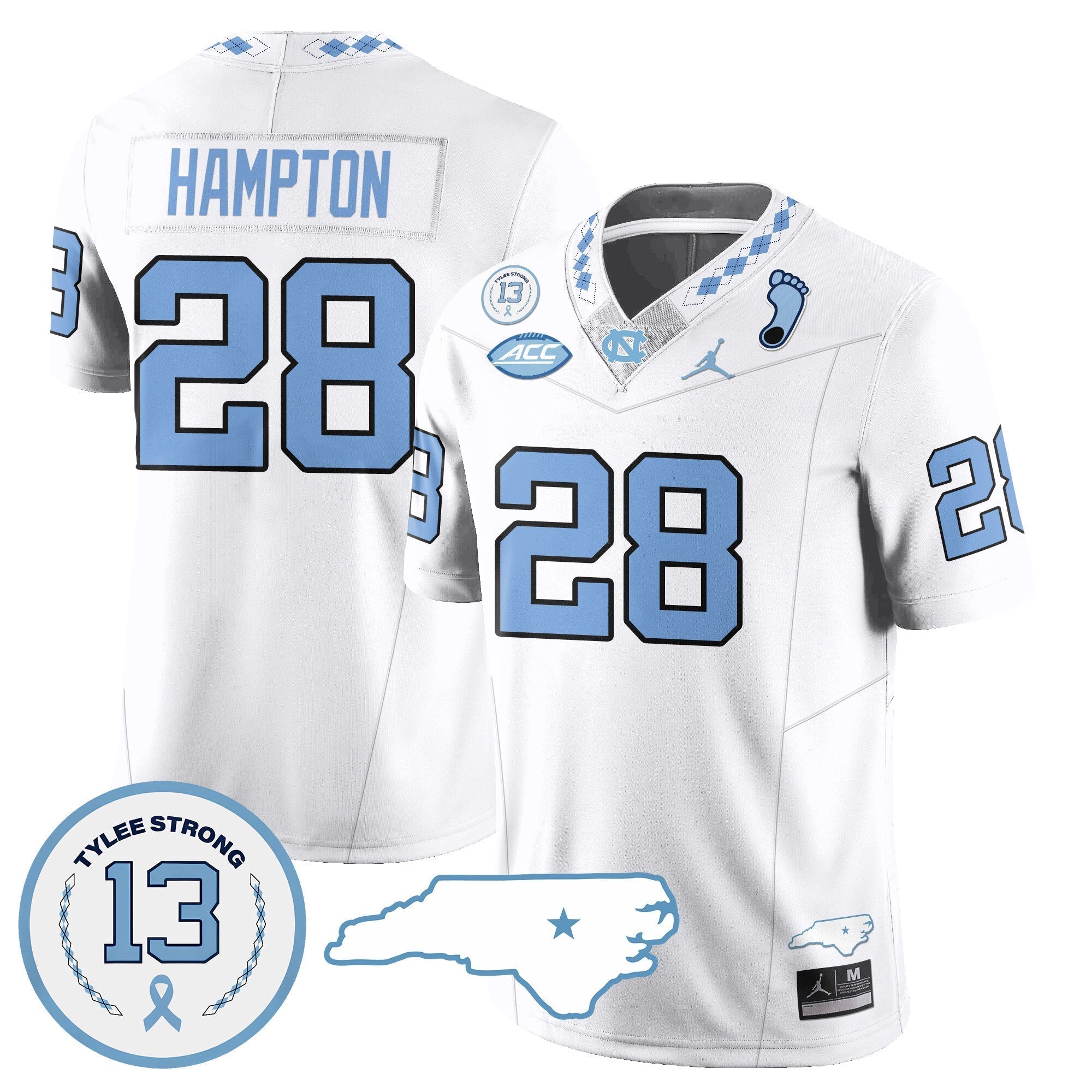 Men North Carolina Tar Heels Football 2024 Vapor Jersey - All Stitched
