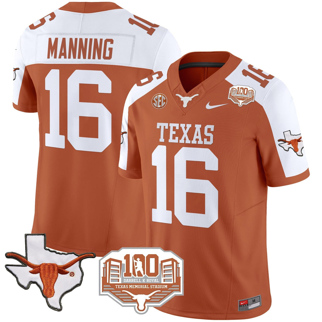 Men Texas Longhorns 2024 Vapor Limited Jersey - 100 years of Darrell K Royal - All Stitched