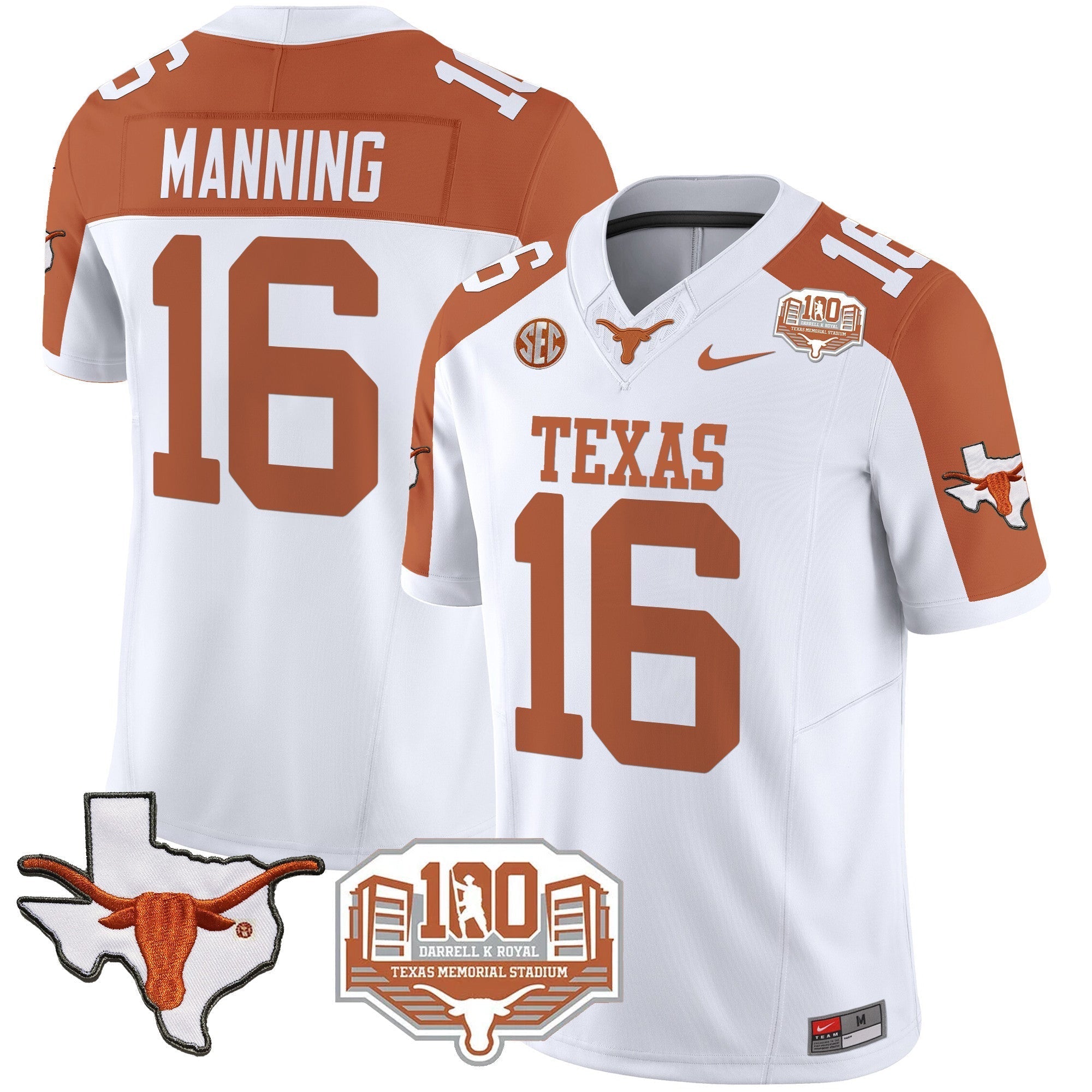 Men Texas Longhorns 2024 Vapor Limited Jersey - 100 years of Darrell K Royal - All Stitched