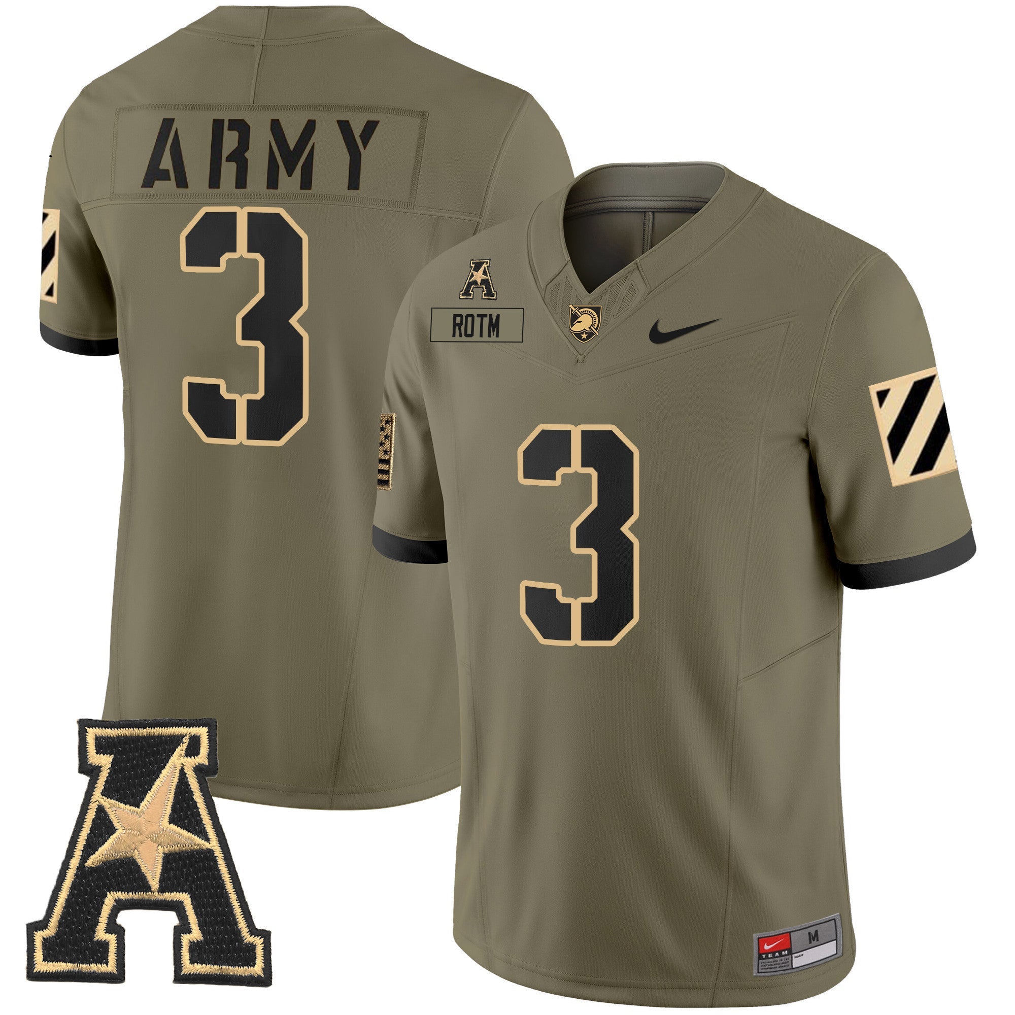 Men Army Black Knights 2024 Vapor Limited Jersey - AAC Patch - All Stitched