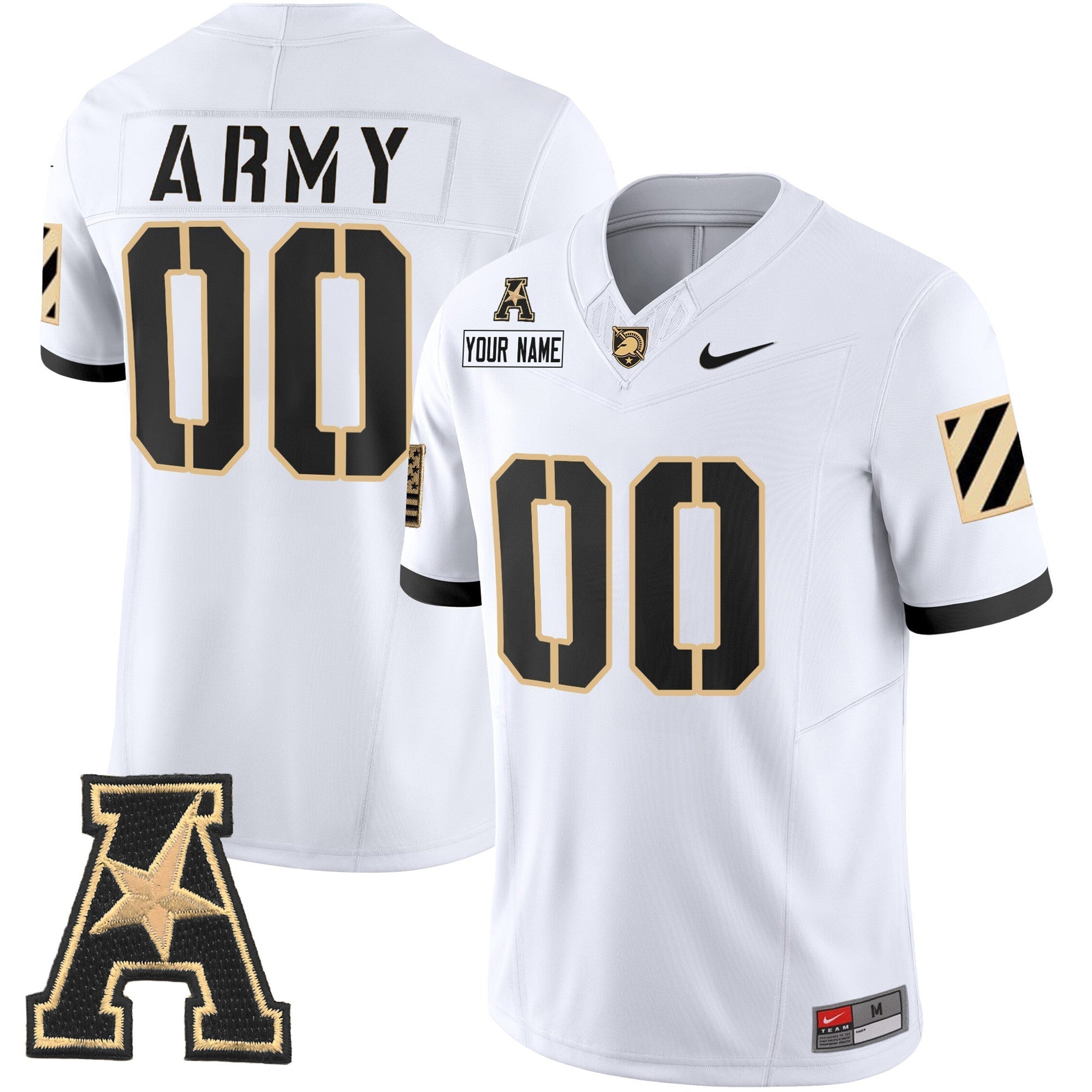 Custom Army Black Knights 2024 Vapor Limited Jersey - AAC Patch - All Stitched