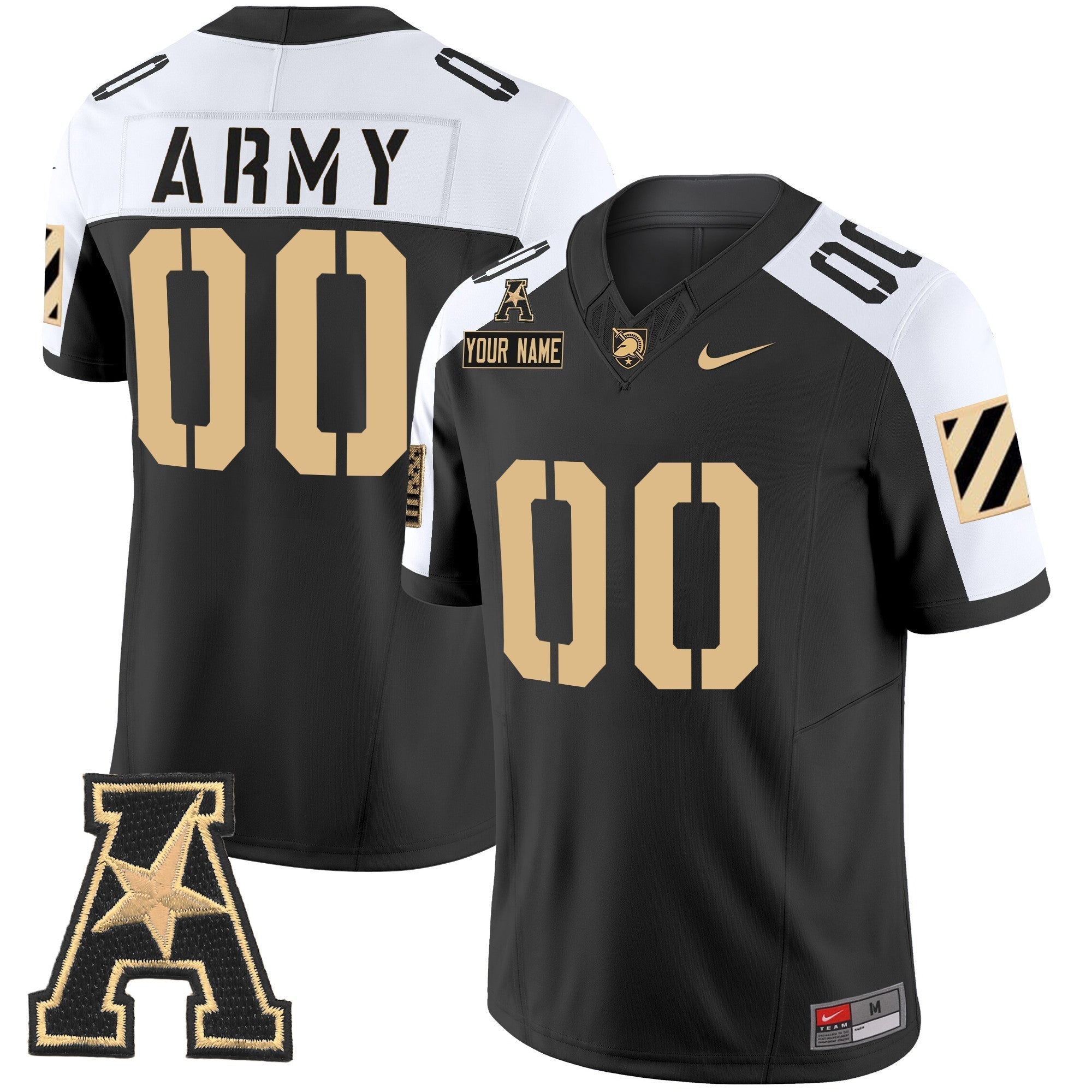 Custom Army Black Knights 2024 Vapor Limited Jersey - AAC Patch - All Stitched