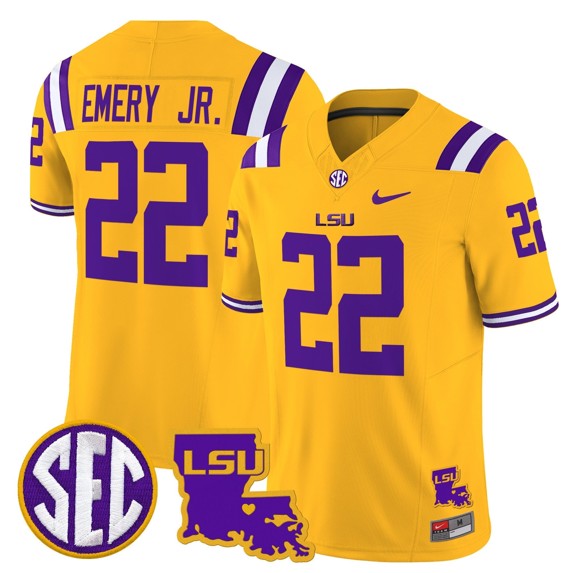 LSU Tigers 2025 Louisiana Patch Vapor Limited Jersey - All Stitched