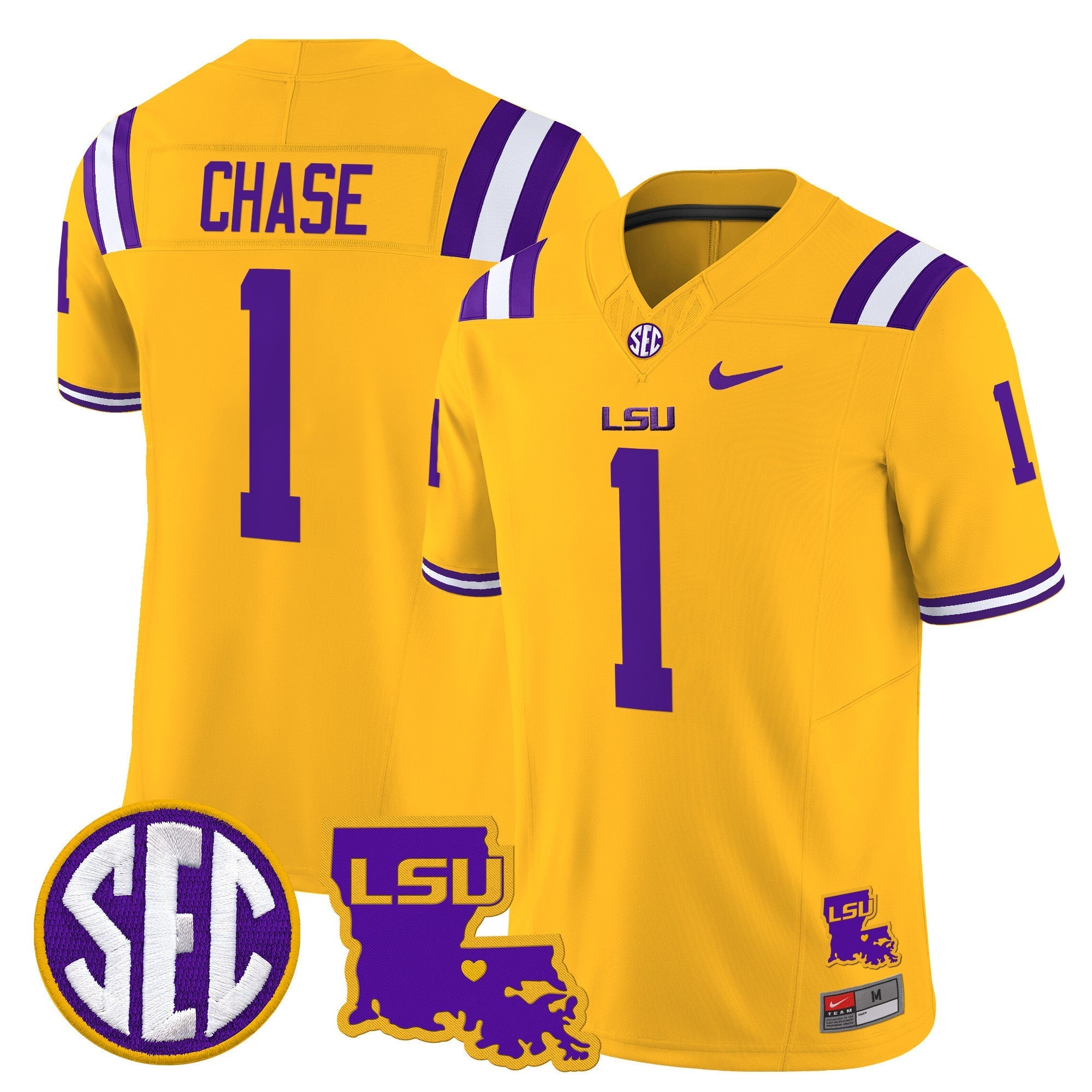 LSU Tigers 2025 Louisiana Patch Vapor Limited Jersey - All Stitched
