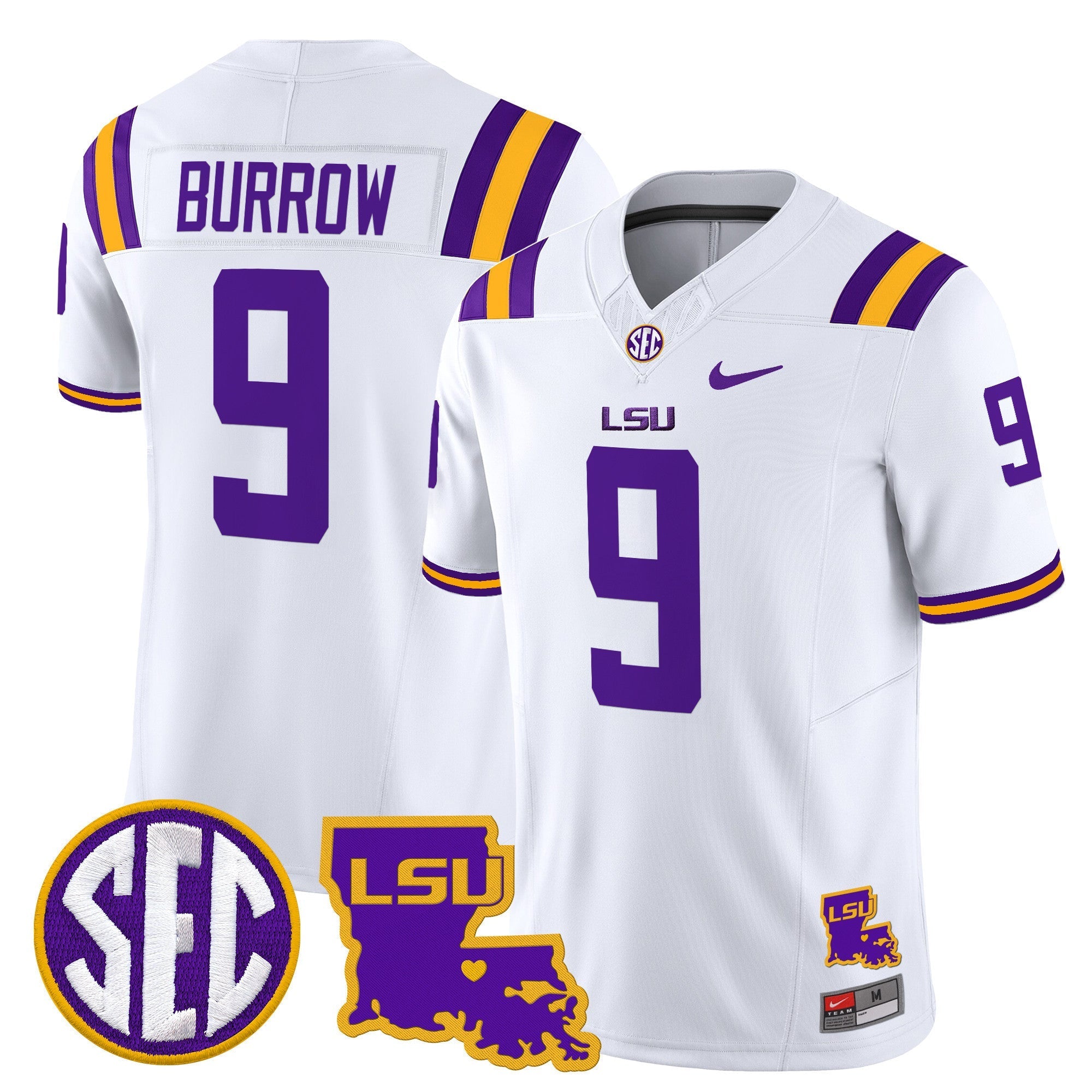 LSU Tigers 2025 Louisiana Patch Vapor Limited Jersey - All Stitched