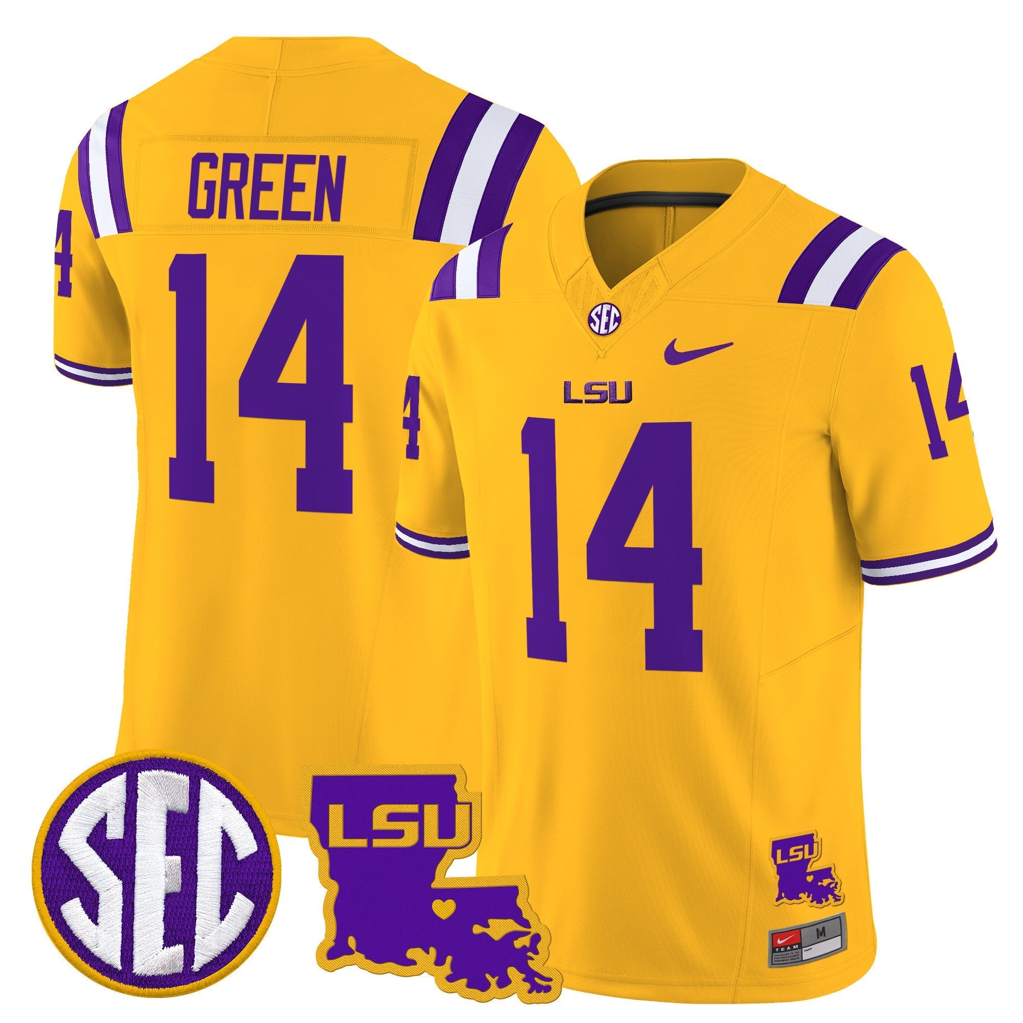 LSU Tigers 2025 Louisiana Patch Vapor Limited Jersey - All Stitched