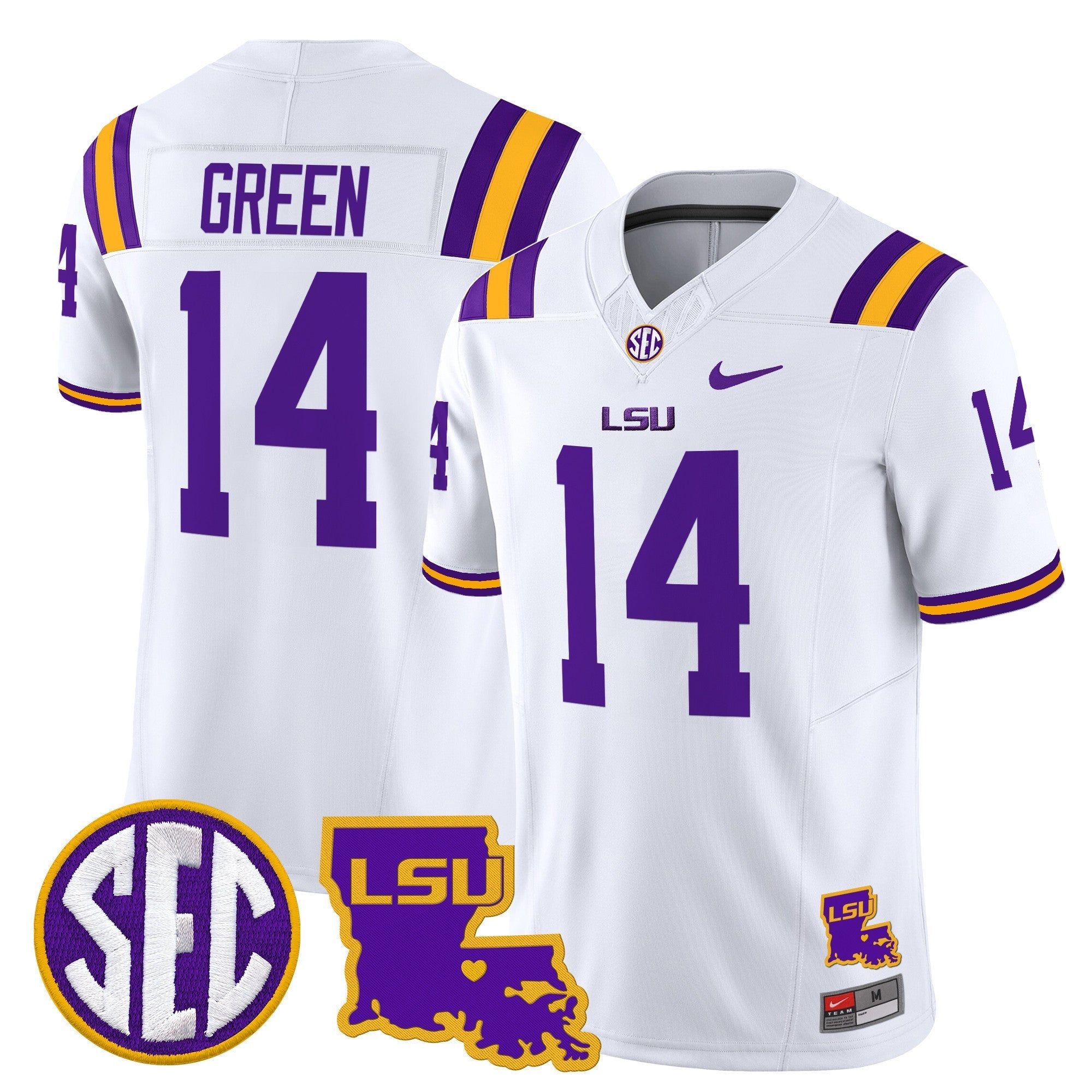 LSU Tigers 2025 Louisiana Patch Vapor Limited Jersey - All Stitched
