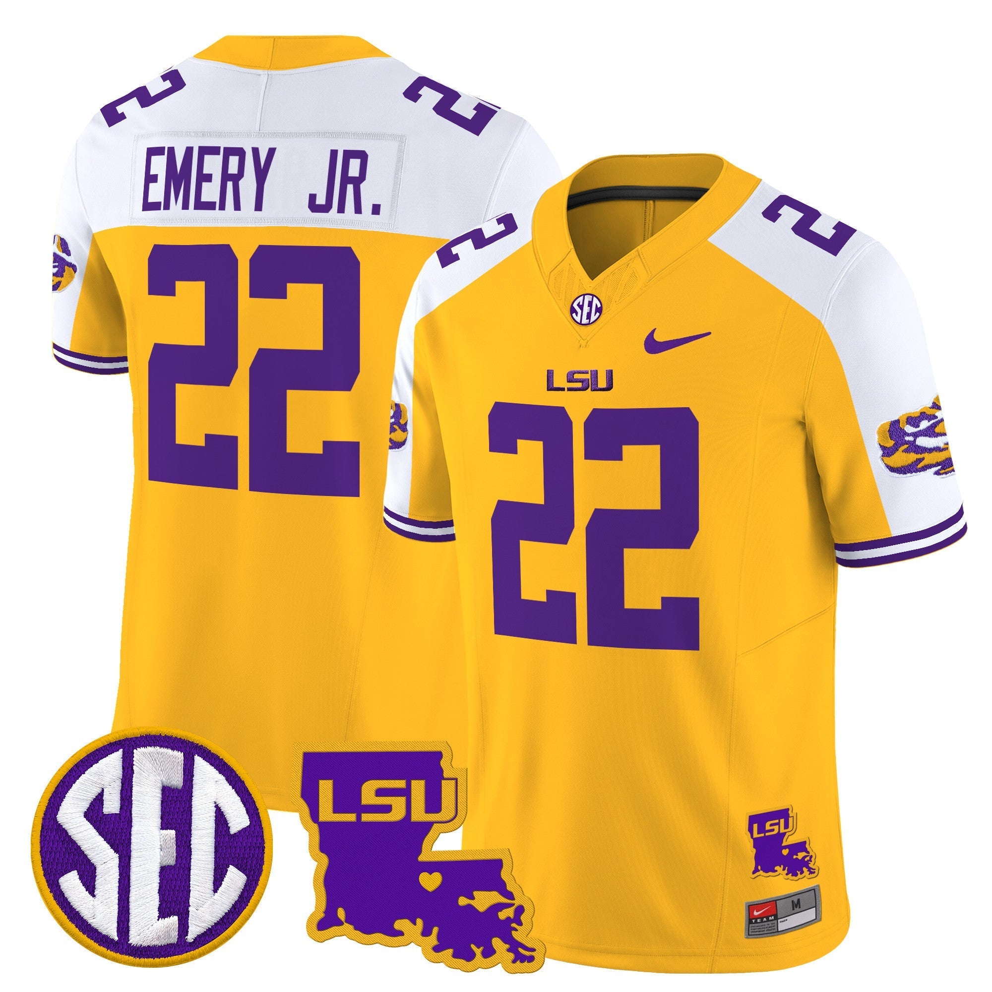 LSU Tigers 2025 Louisiana Patch Vapor Limited Jersey - All Stitched