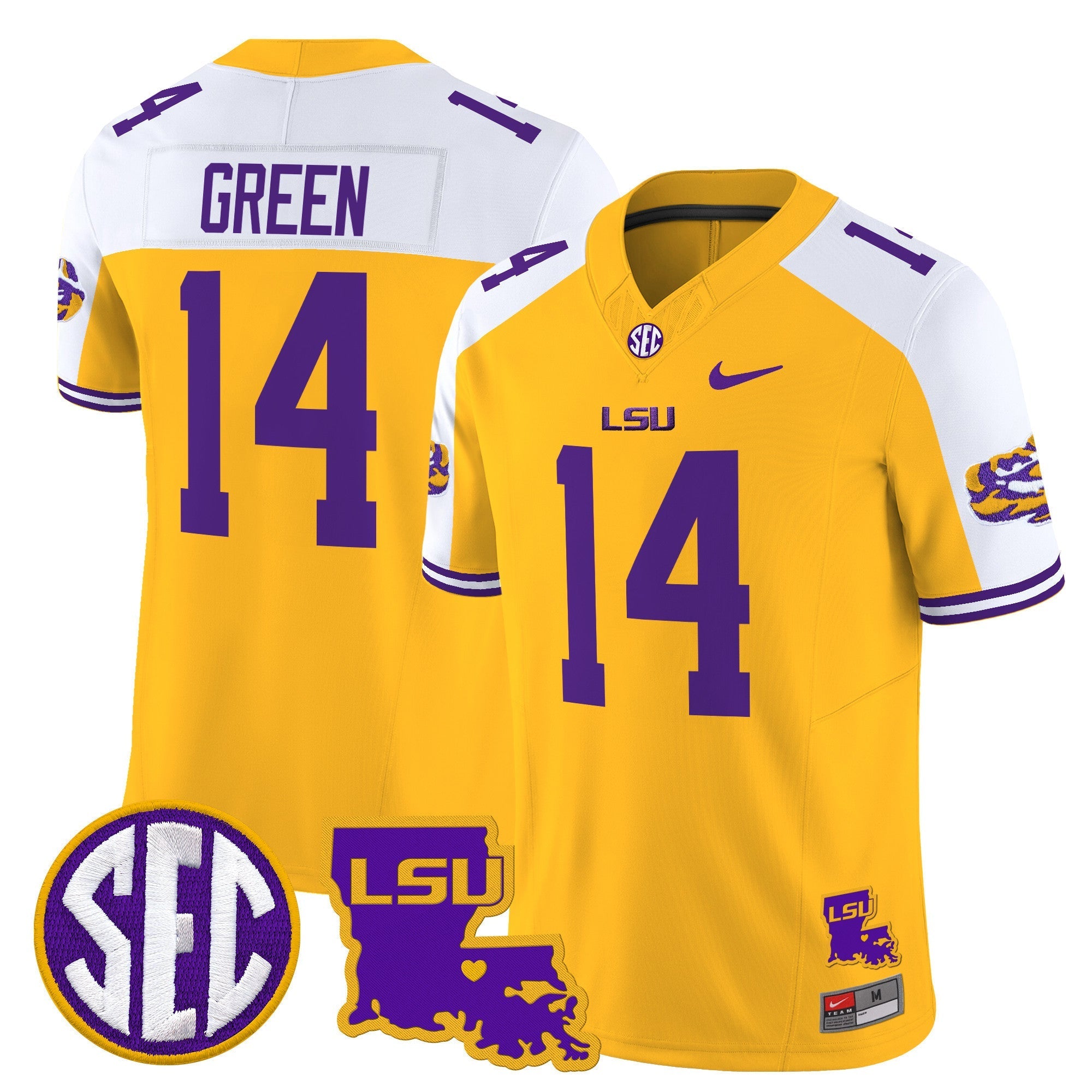 LSU Tigers 2025 Louisiana Patch Vapor Limited Jersey - All Stitched