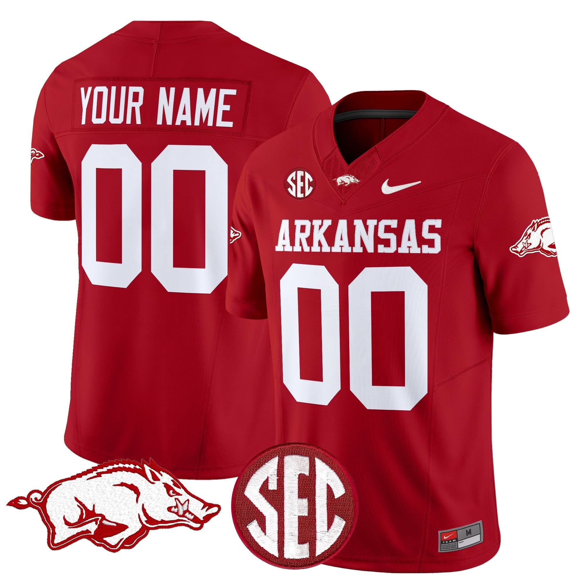 Custom Arkansas Razorbacks Jersey Name, Number Vapor Limited Stitched All Colors