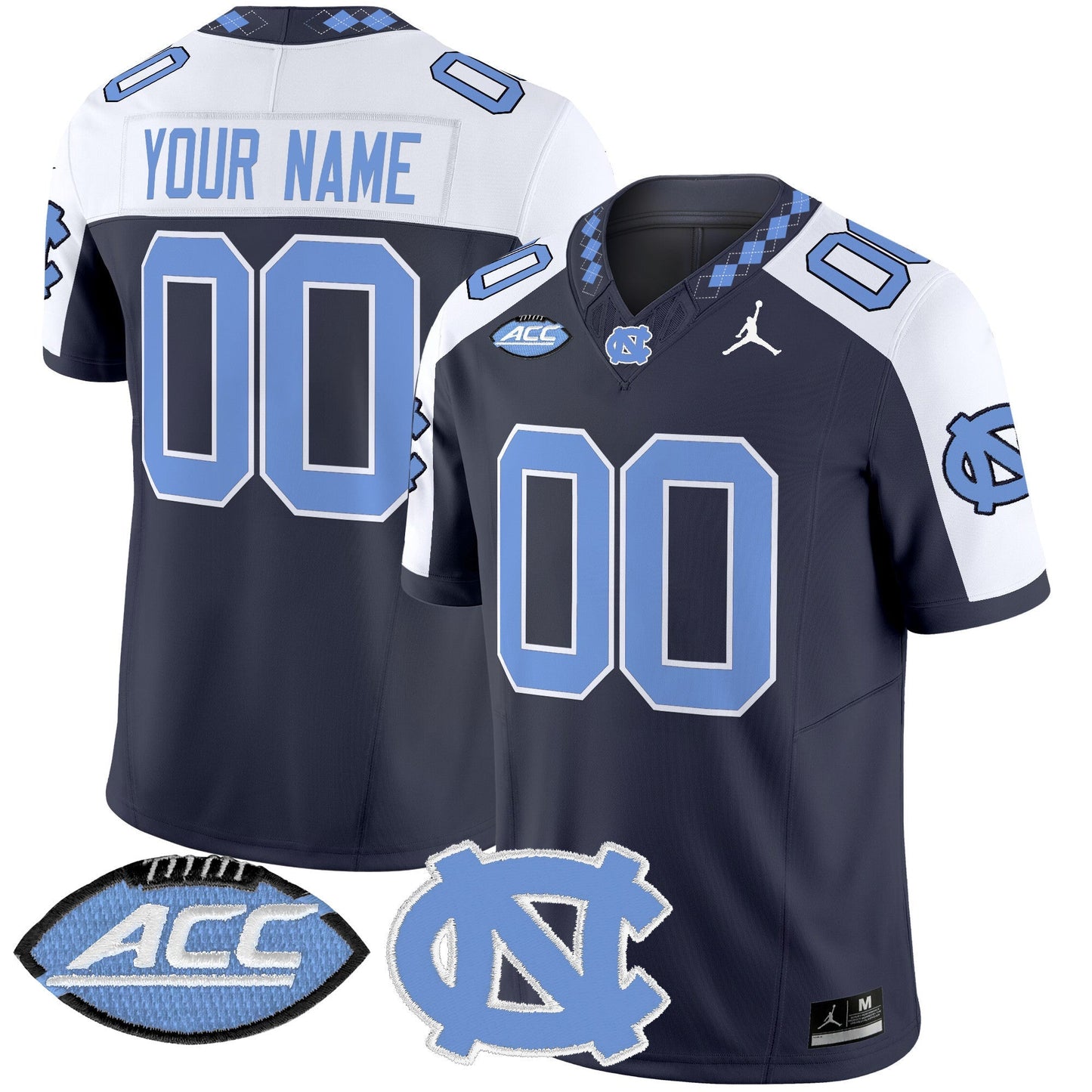 Custom North Carolina Tar Heels Jersey Name, Number 2025 Vapor Limited Stitched