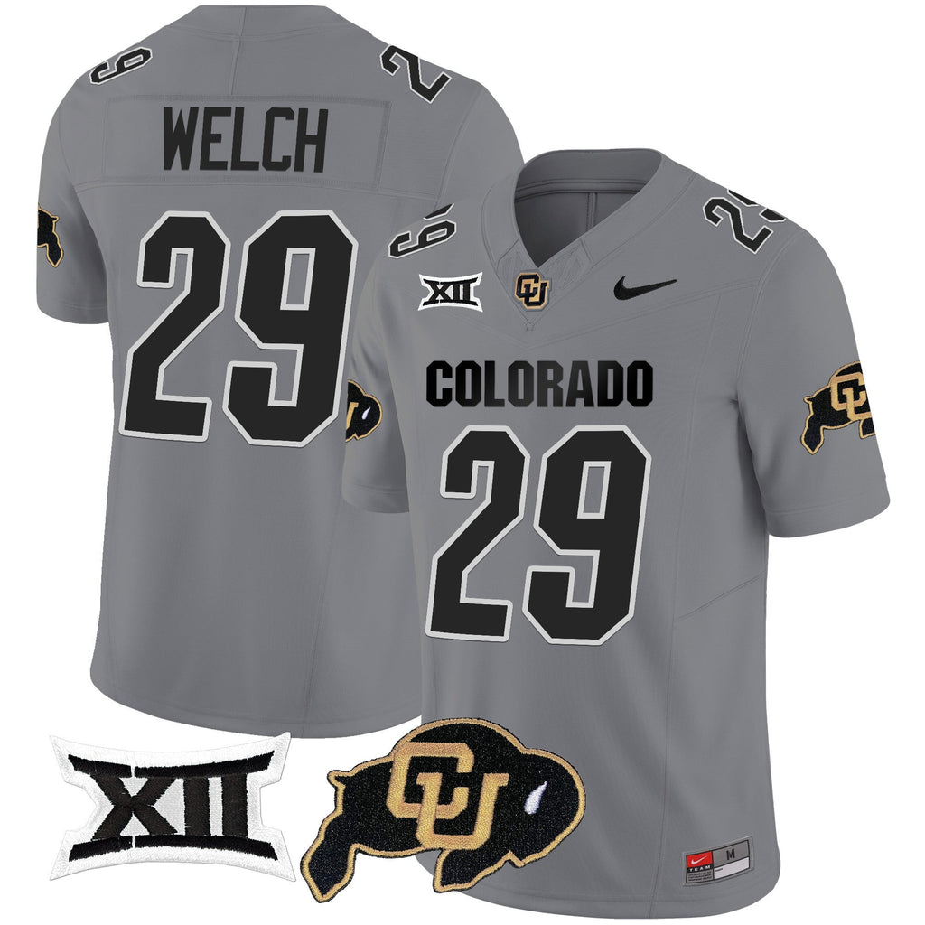 Men Colorado Buffaloes Vapor Limited Jersey V2 - Big 12 XII Patch - All Stitched