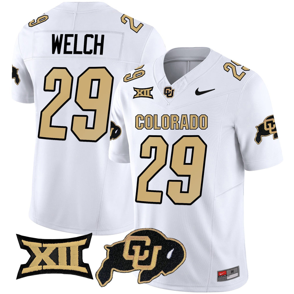 Men Colorado Buffaloes Vapor Limited Jersey V2 - Big 12 XII Patch - All Stitched