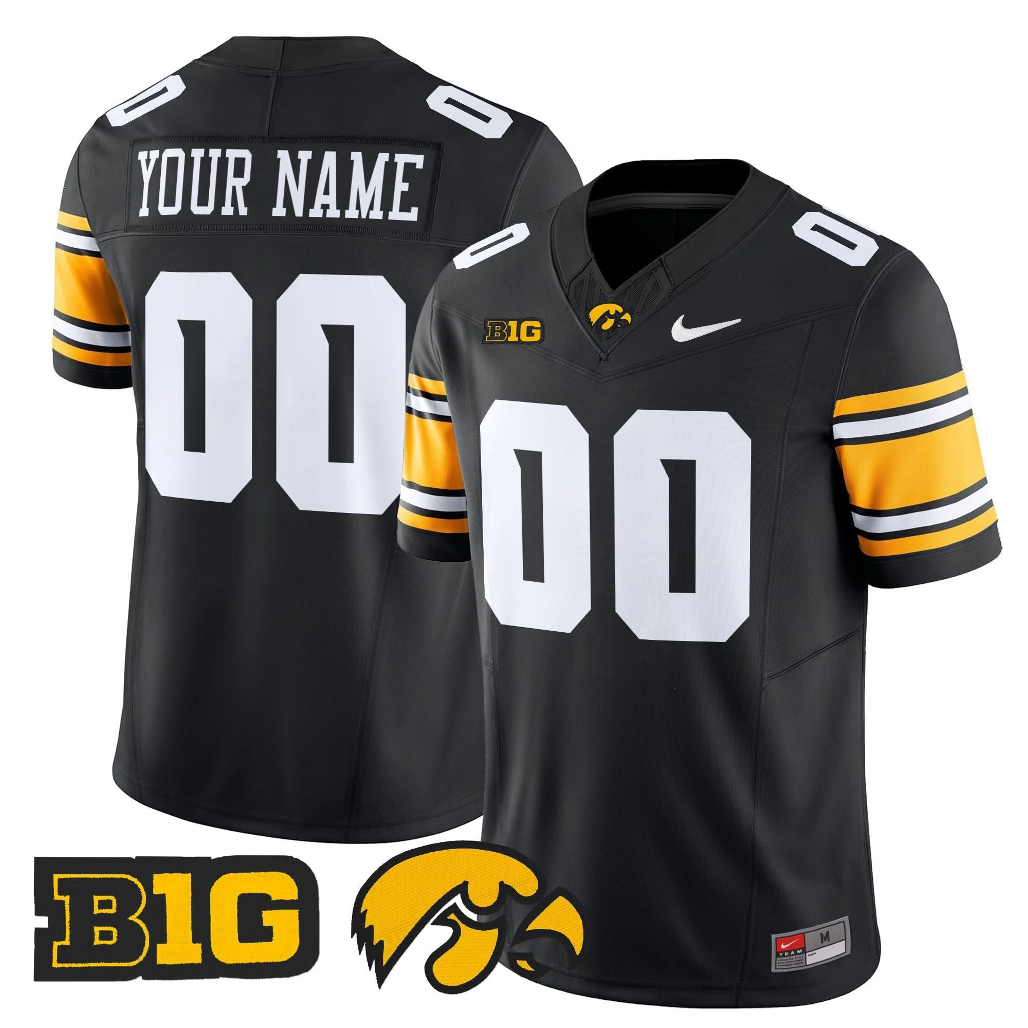 Custom Iowa Hawkeyes Jersey Name, Number 2025 Vapor Limited - All Stitched