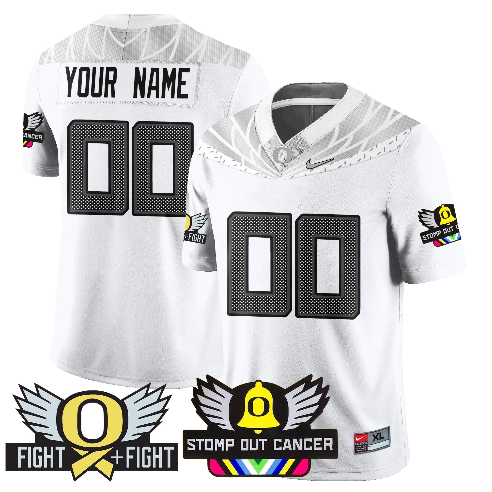 Custom Oregon Ducks Alternate Vapor Limited Jersey - All Stitched