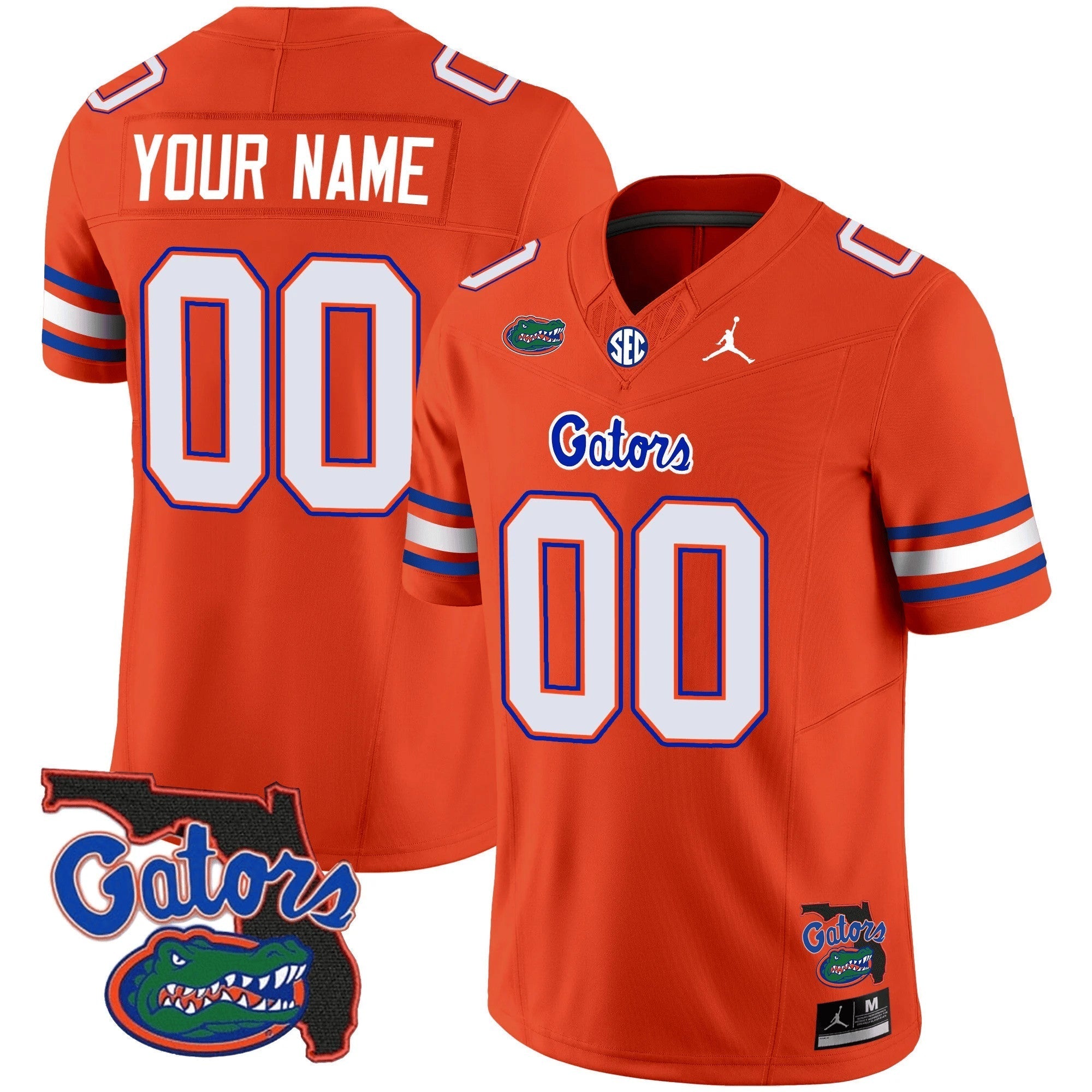 Custom Florida Gators 2023 Vapor Limited Jersey - Florida Map - All Stitched