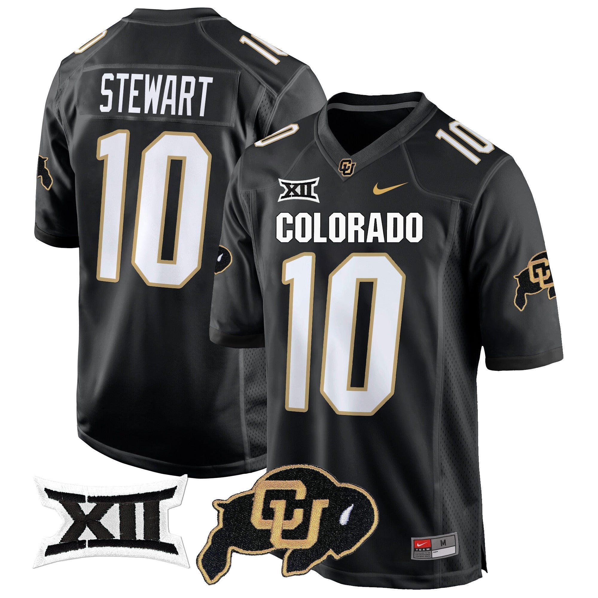 Men Colorado Buffaloes Big 12 XII Patch Game Jersey V2 - All Stitched