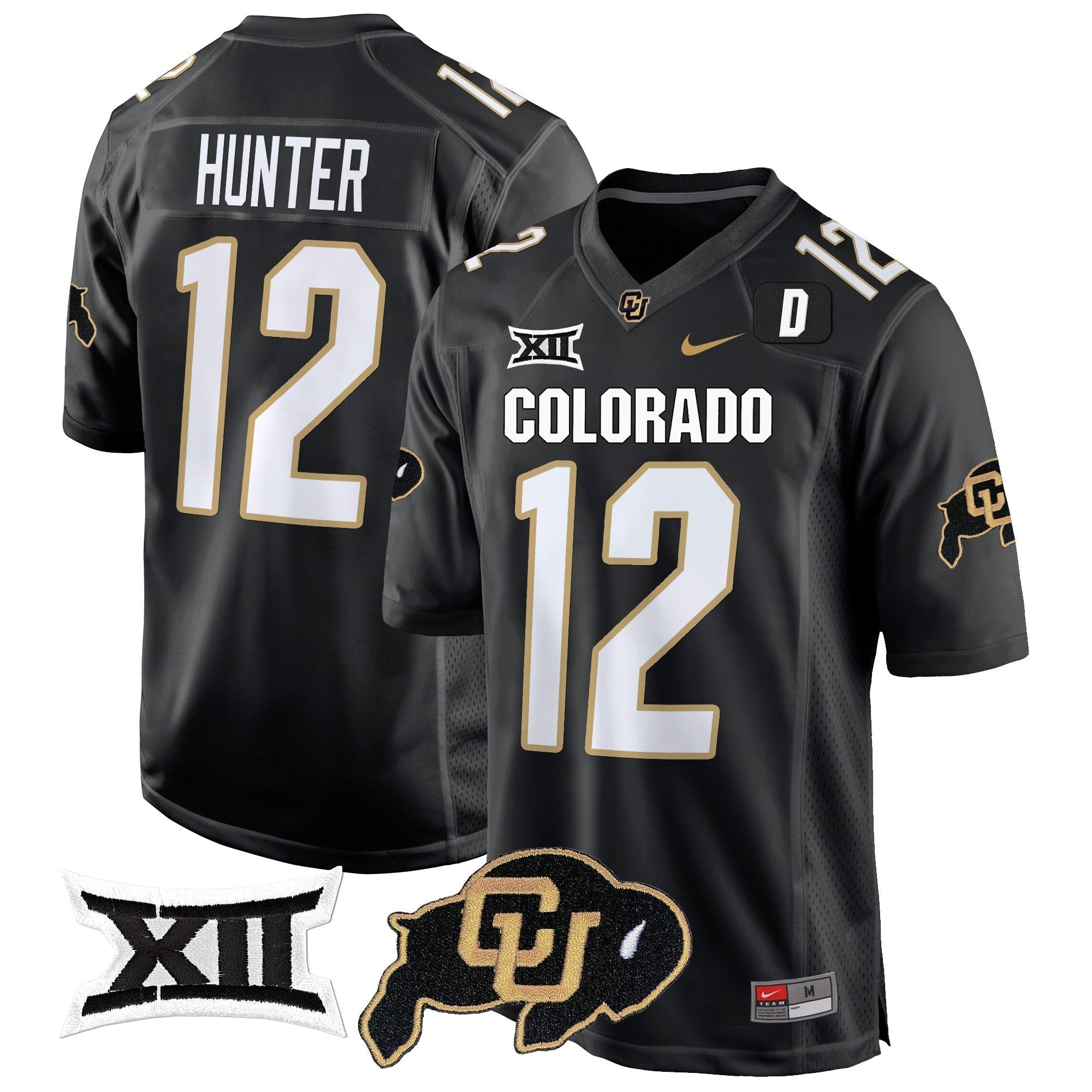 Men Colorado Buffaloes Big 12 XII Patch Game Jersey V2 - All Stitched