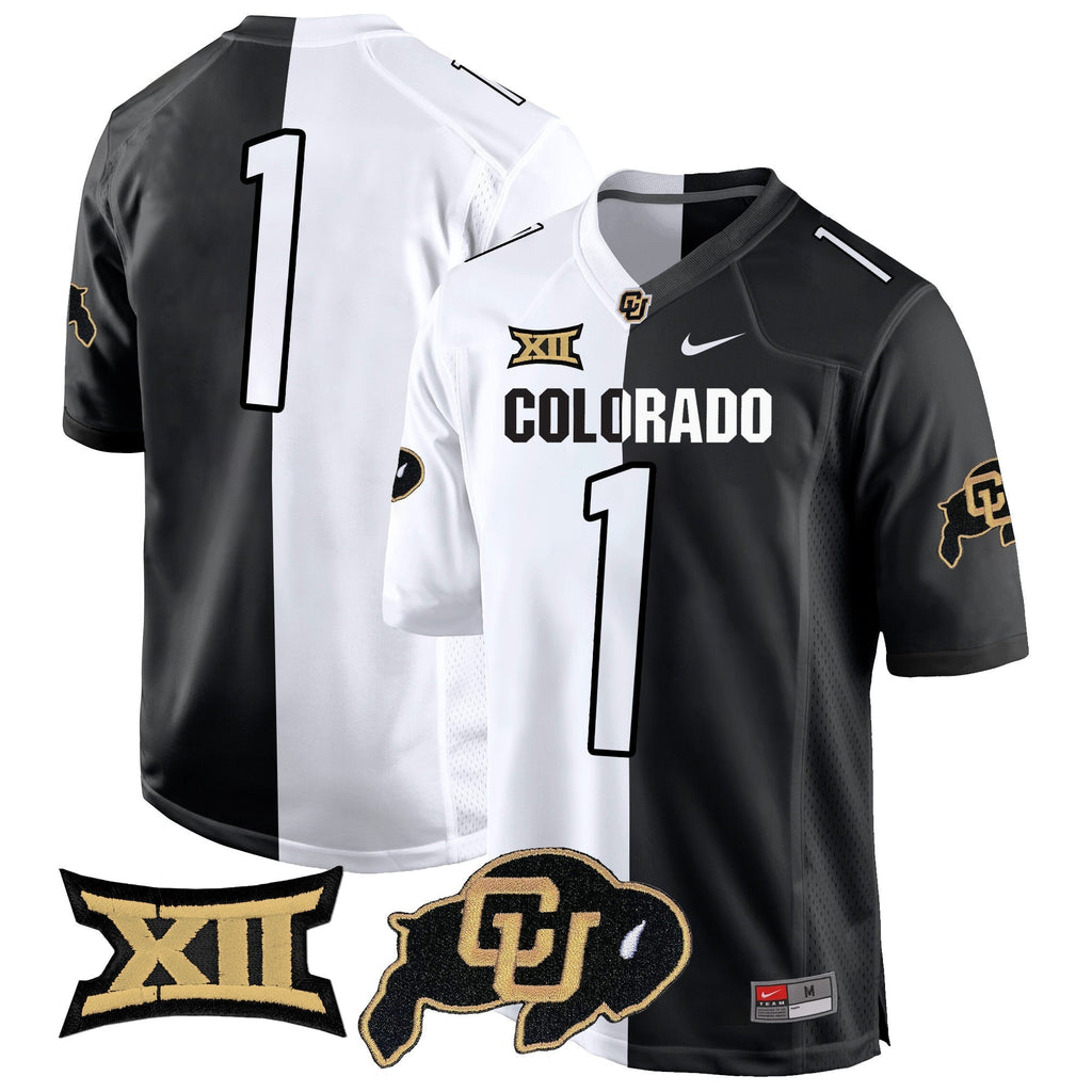 Men Colorado Buffaloes Big 12 XII Patch Game Jersey V2 - All Stitched