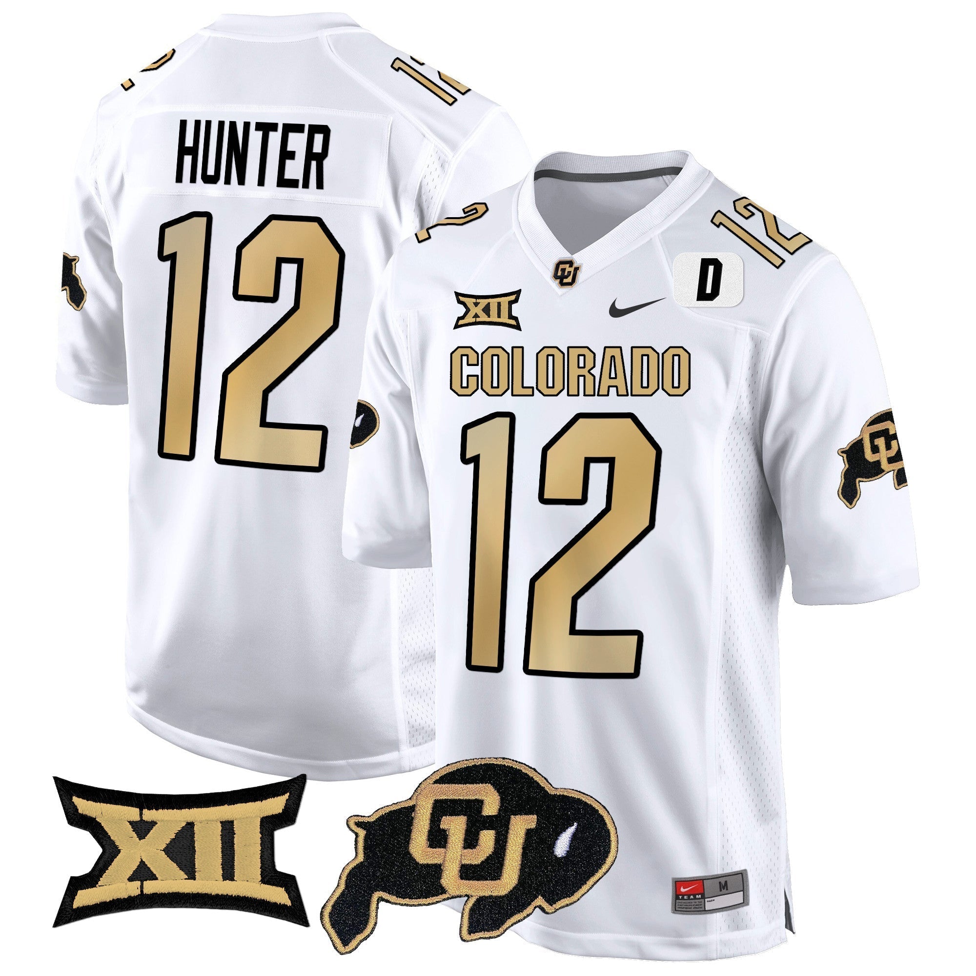 Men Colorado Buffaloes Big 12 XII Patch Game Jersey V2 - All Stitched