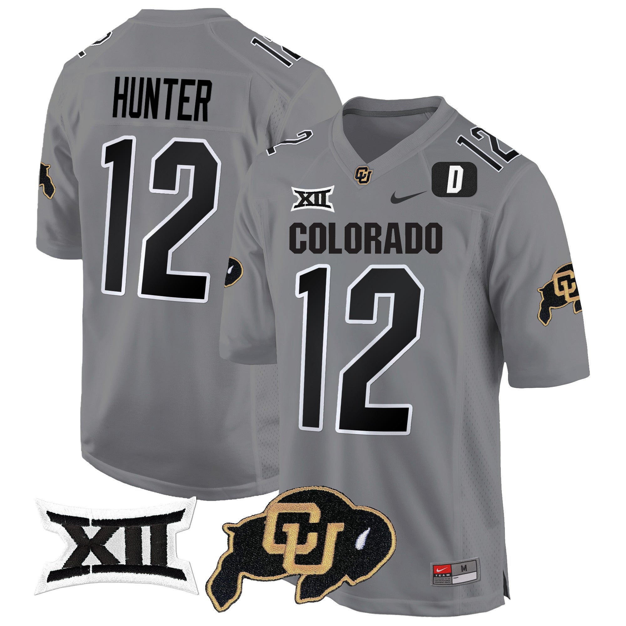 Men Colorado Buffaloes Big 12 XII Patch Game Jersey V2 - All Stitched