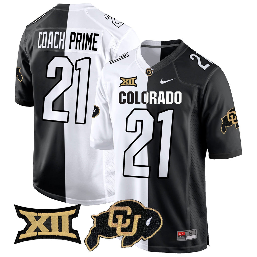 Men Colorado Buffaloes Big 12 XII Patch Game Jersey V2 - All Stitched