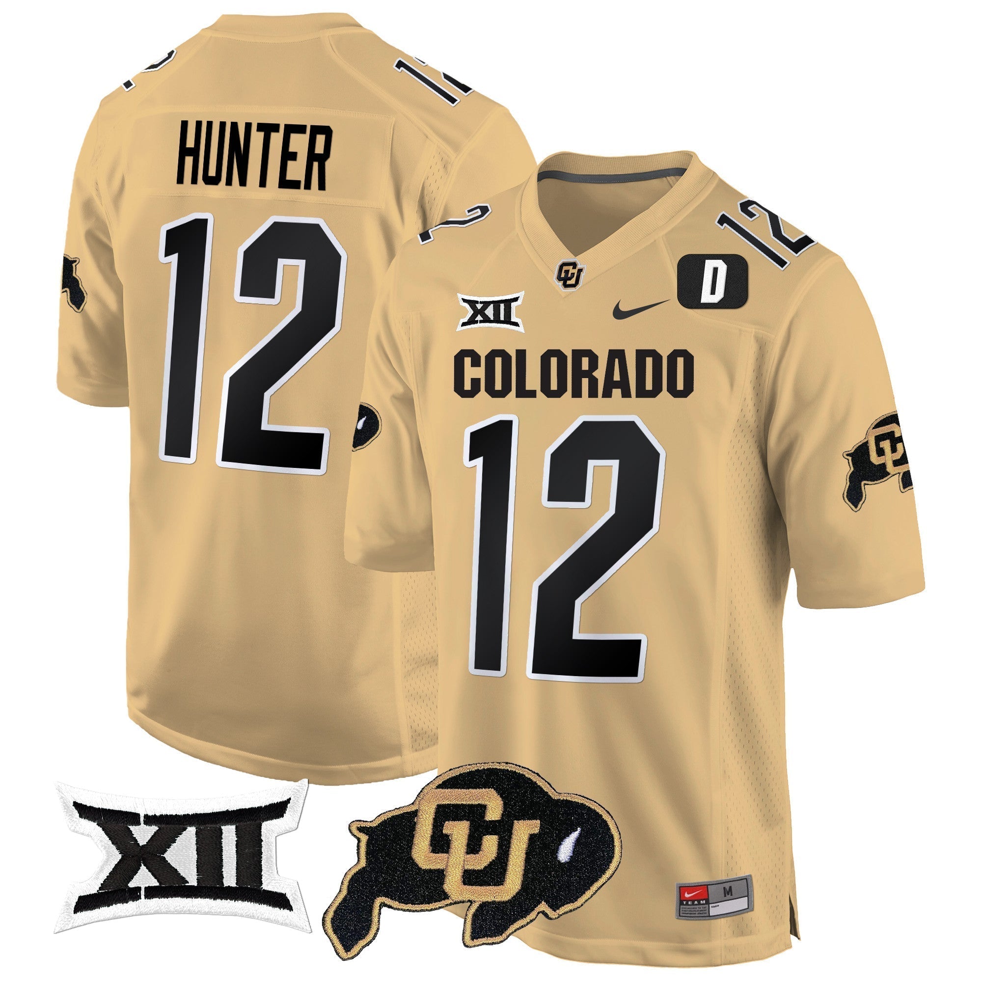 Men Colorado Buffaloes Big 12 XII Patch Game Jersey V2 - All Stitched