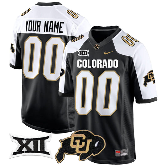 Custom Colorado Buffaloes Jersey Big 12 XII Patch Game V2 - All Stitched Colors