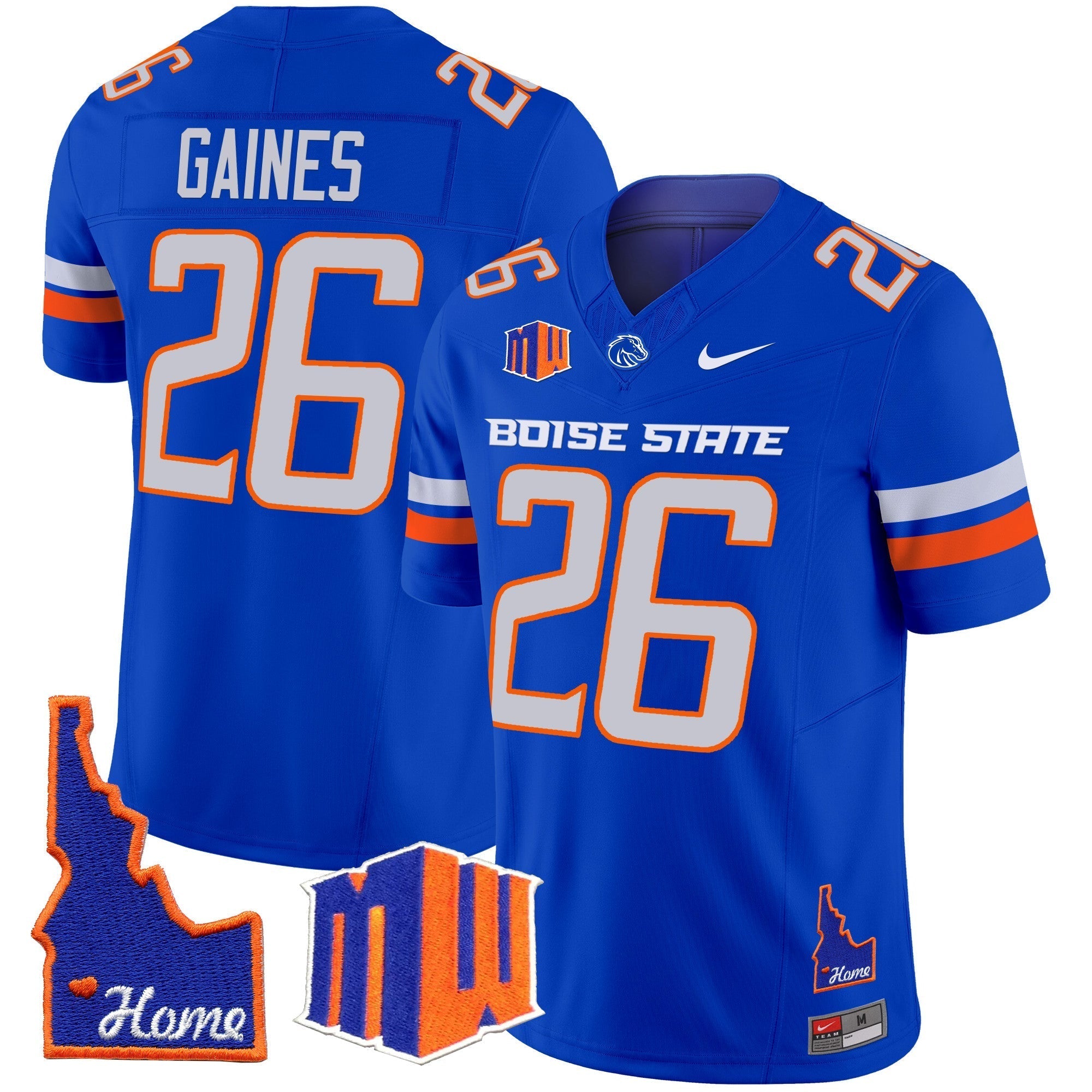 Men Boise State Broncos 2024 Home Patch Vapor Limited Jersey - All Stitched