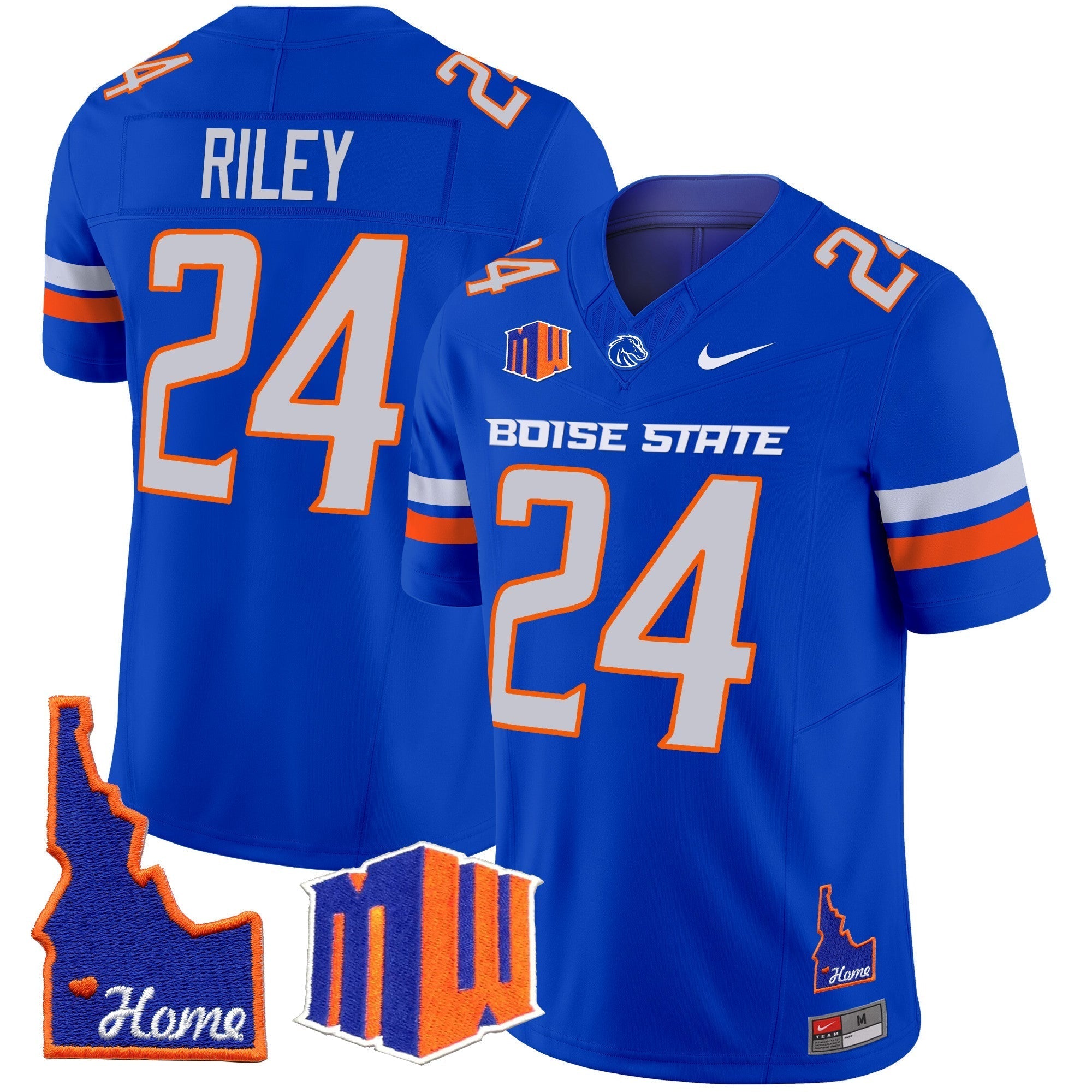 Men Boise State Broncos 2024 Home Patch Vapor Limited Jersey - All Stitched