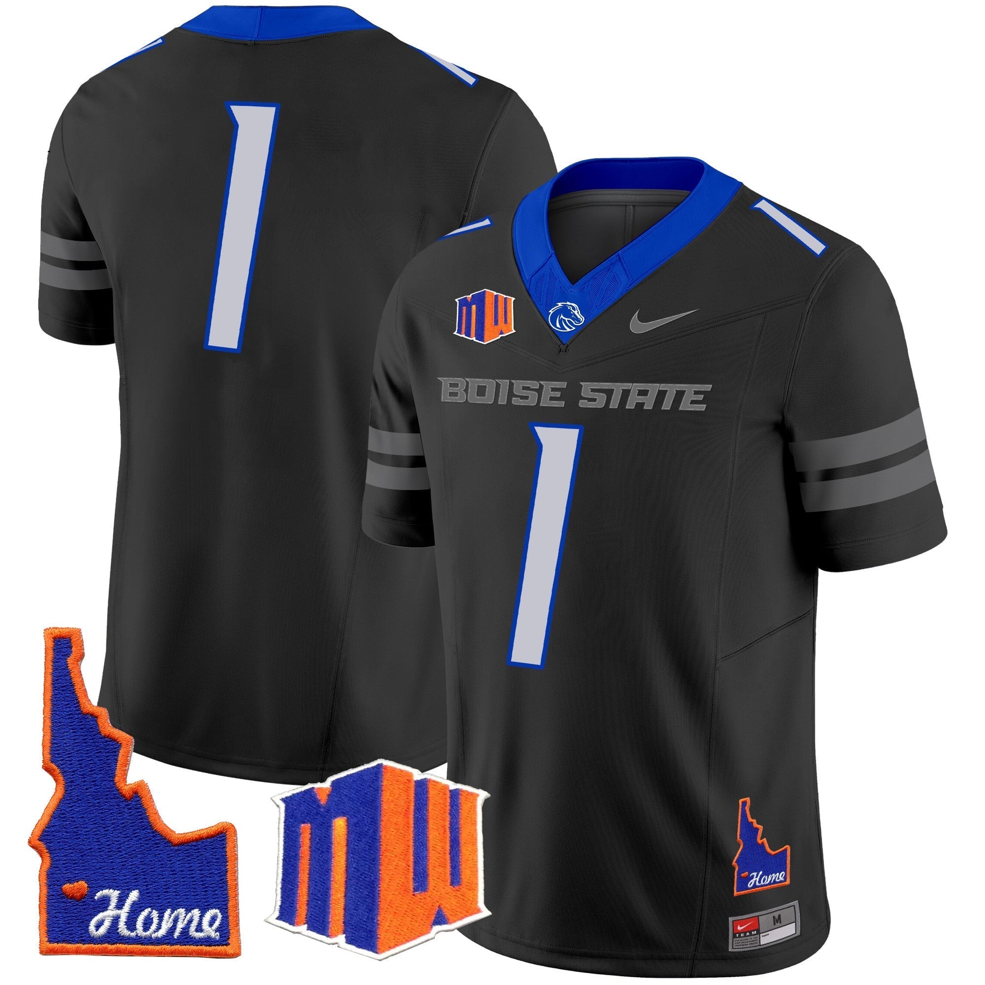 Men Boise State Broncos 2024 Home Patch Vapor Limited Jersey - All Stitched