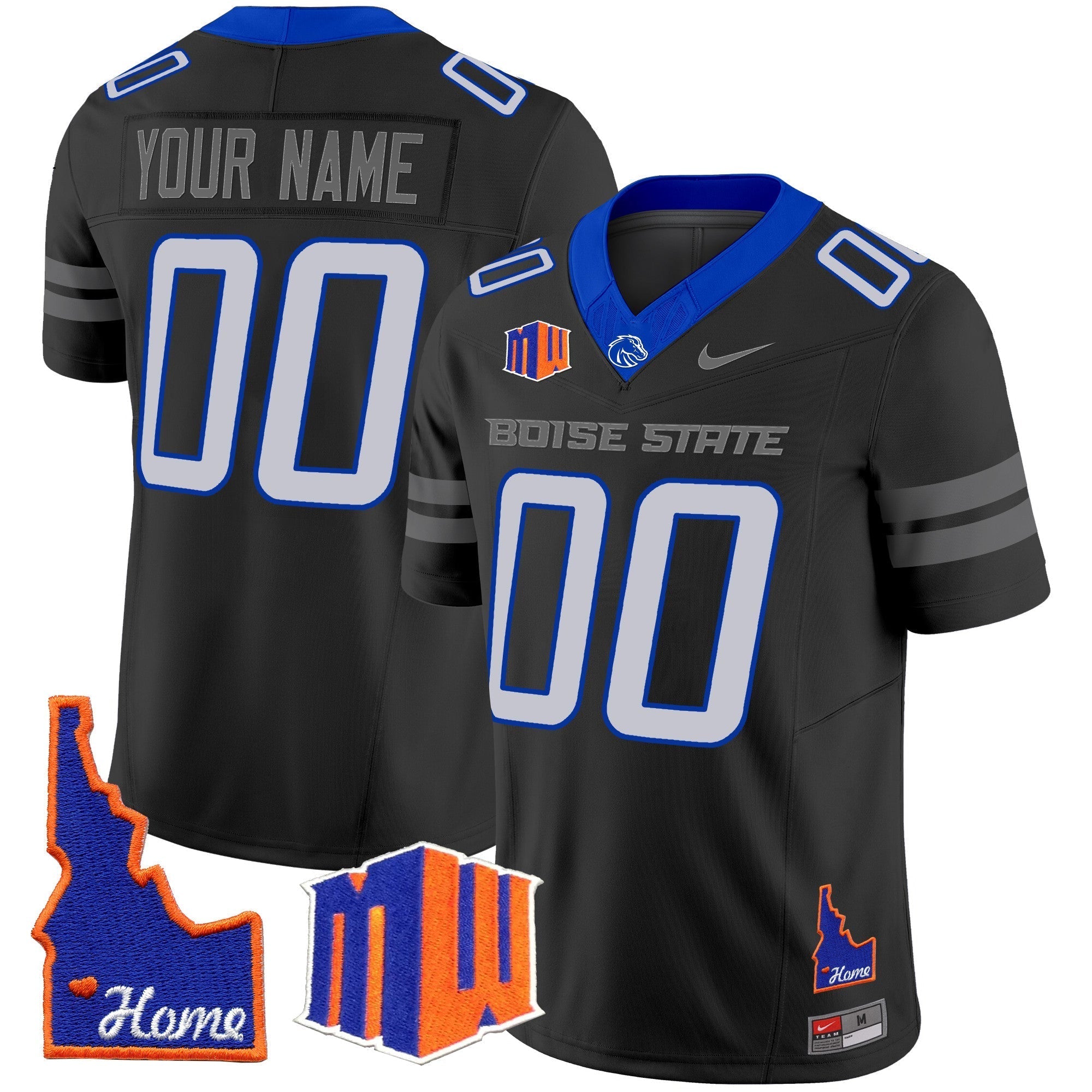 Custom Boise State Broncos 2024 Home Patch Vapor Limited Jersey - All Stitched