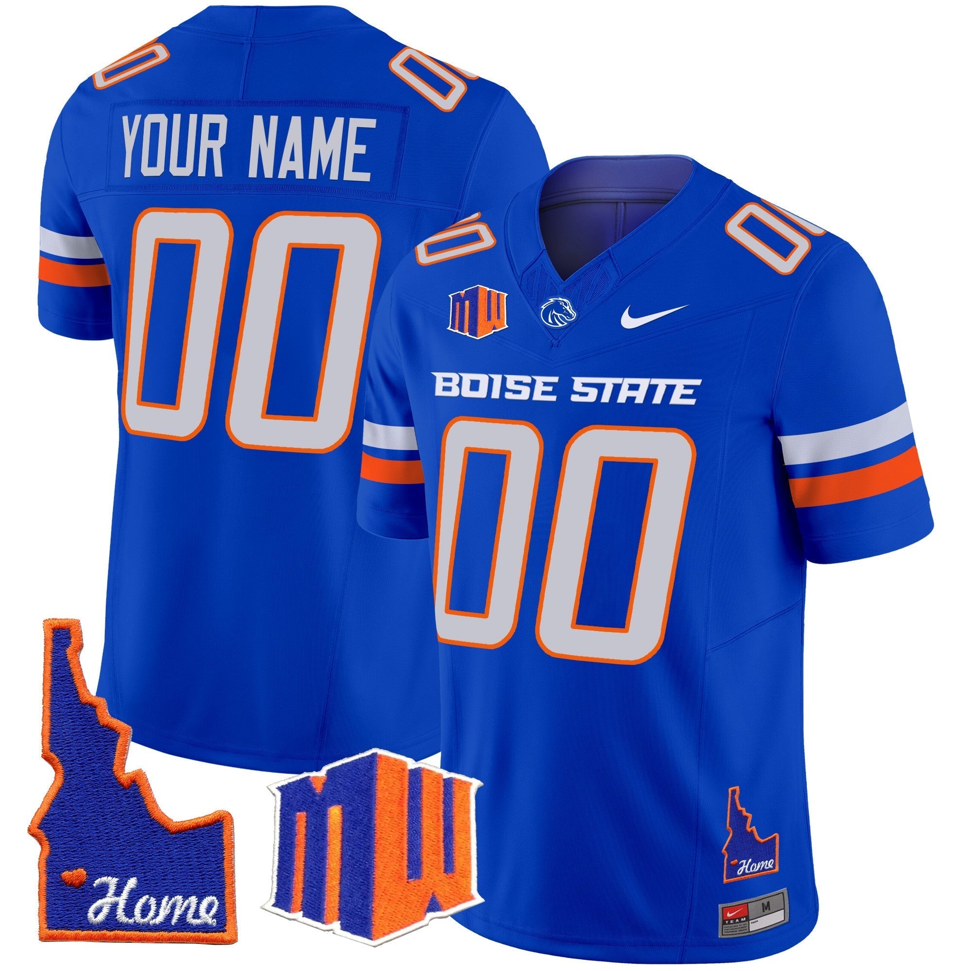 Custom Boise State Broncos 2024 Home Patch Vapor Limited Jersey - All Stitched