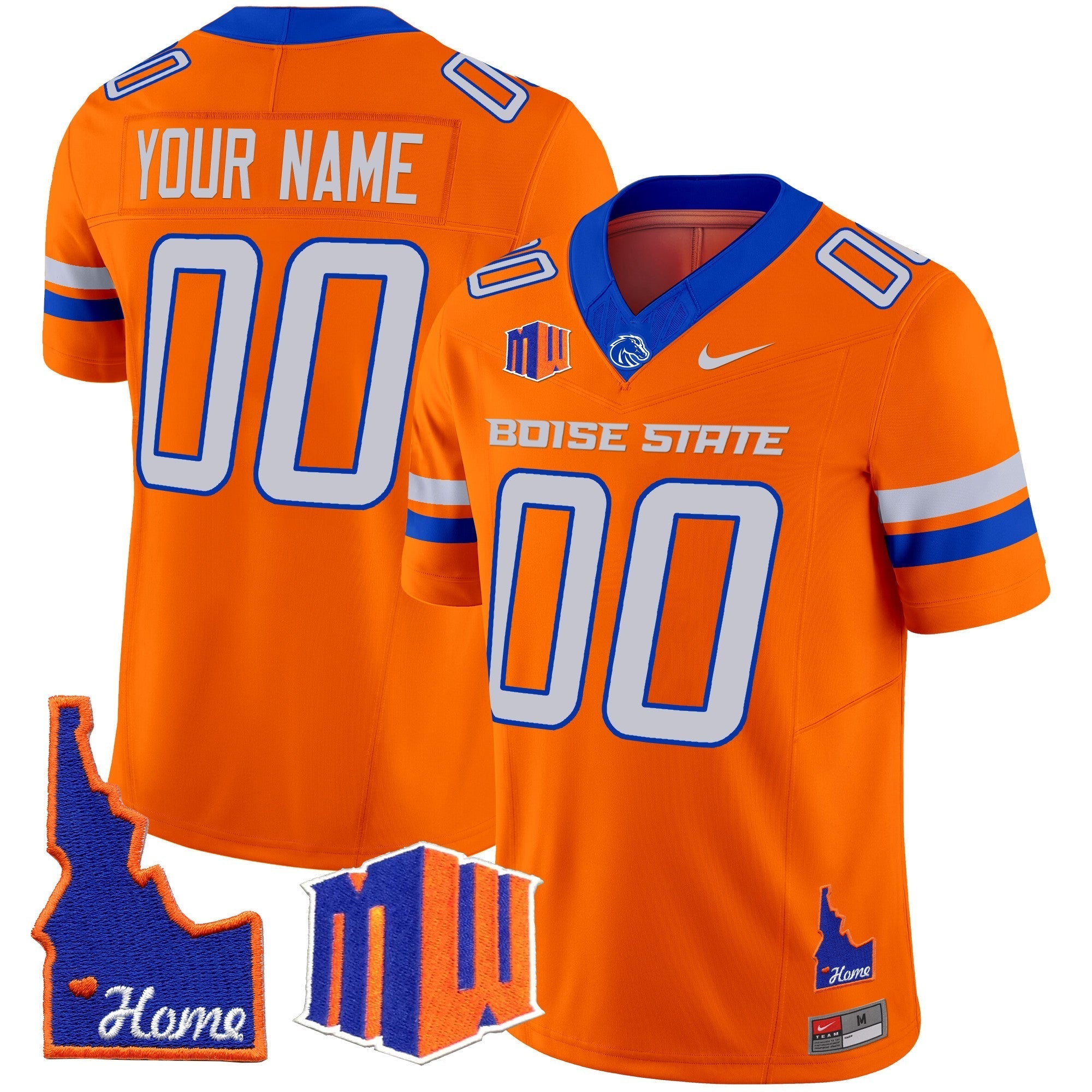 Custom Boise State Broncos 2024 Home Patch Vapor Limited Jersey - All Stitched