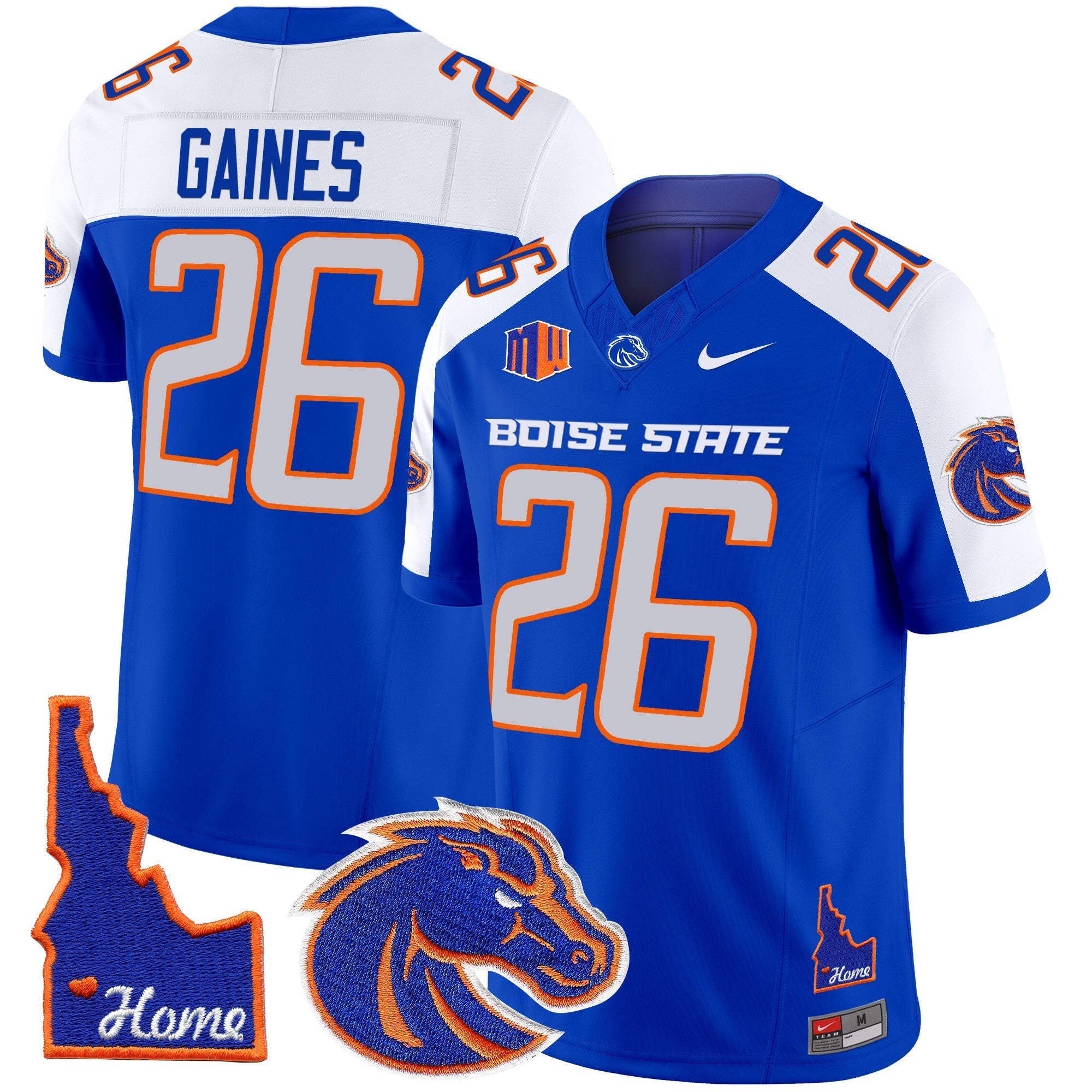 Men Boise State Broncos 2024 Home Patch Vapor Limited Jersey - All Stitched
