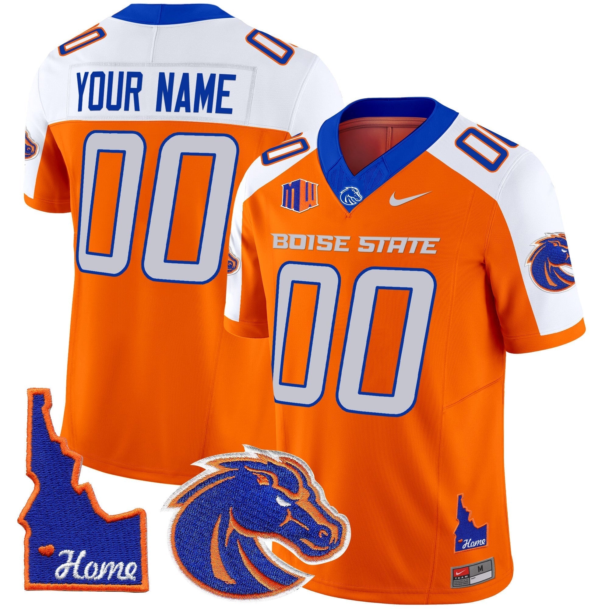 Custom Boise State Broncos 2024 Home Patch Vapor Limited Jersey - All Stitched
