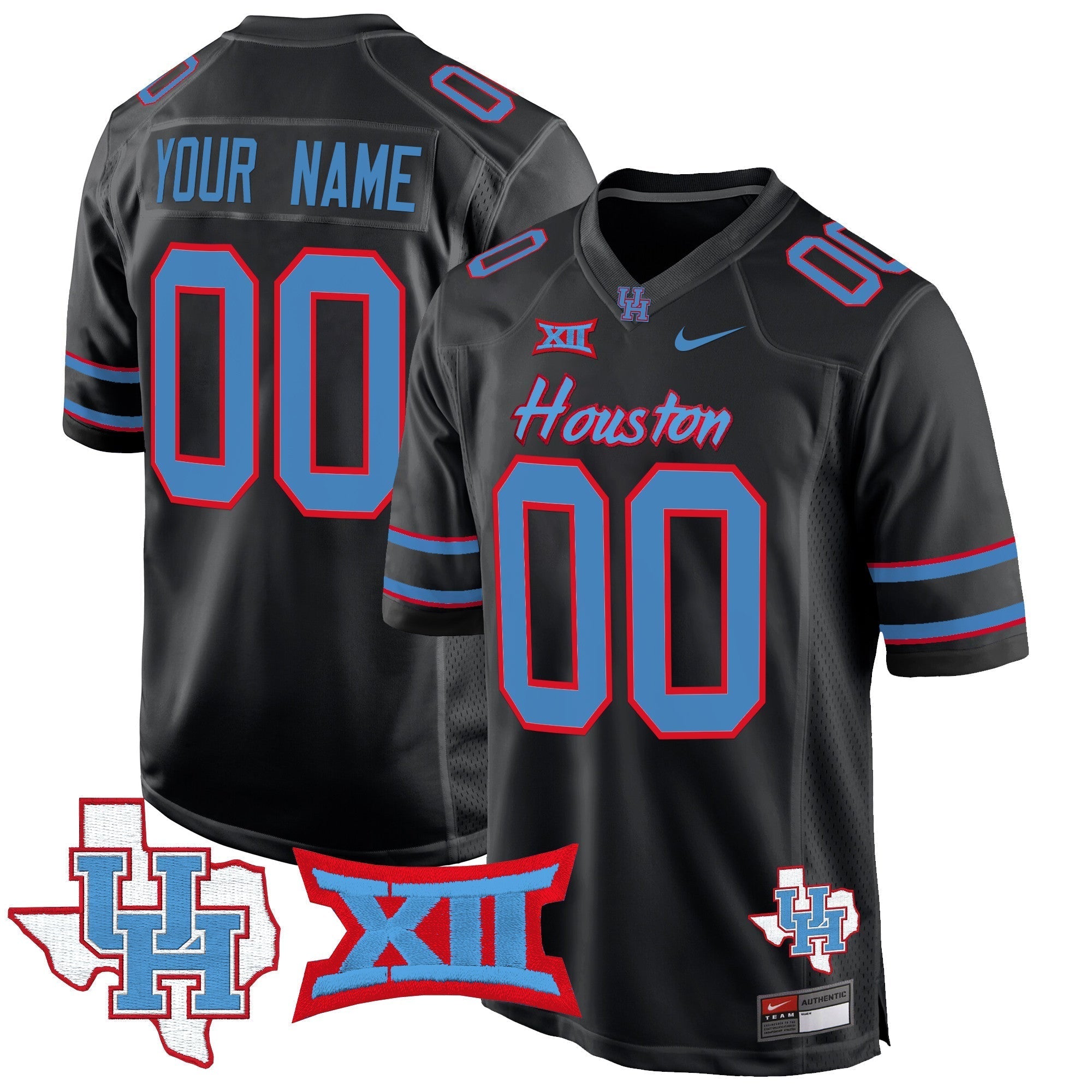 Custom Houston Cougars 2024 Game Jersey - All Stitched