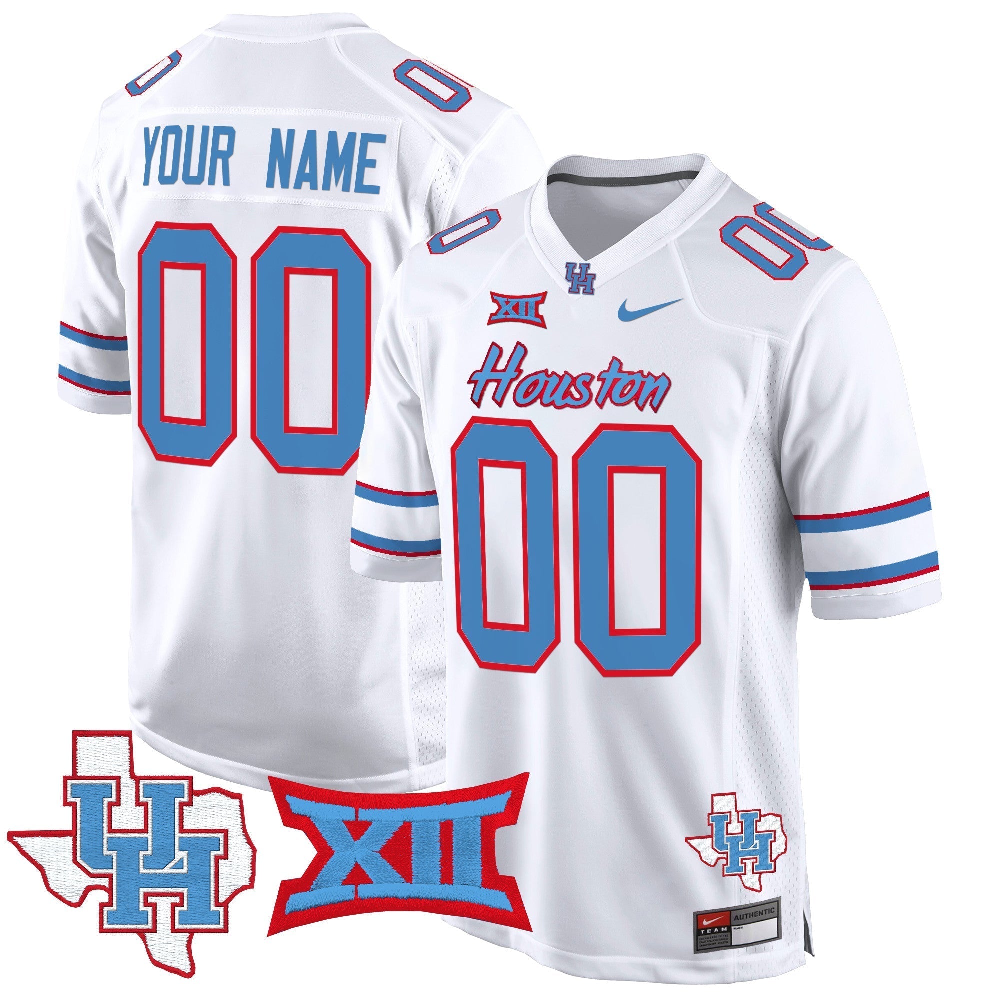Custom Houston Cougars 2024 Game Jersey - All Stitched