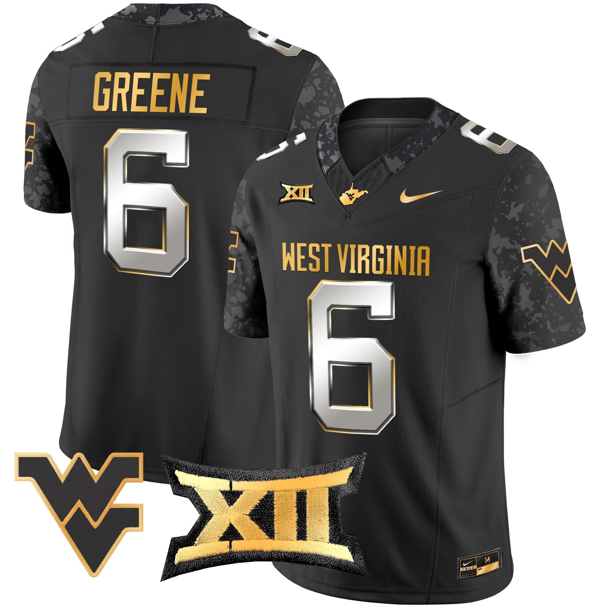 Men West Virginia Mountaineers 2024 Gold Vapor Limited Jersey - All Stitched