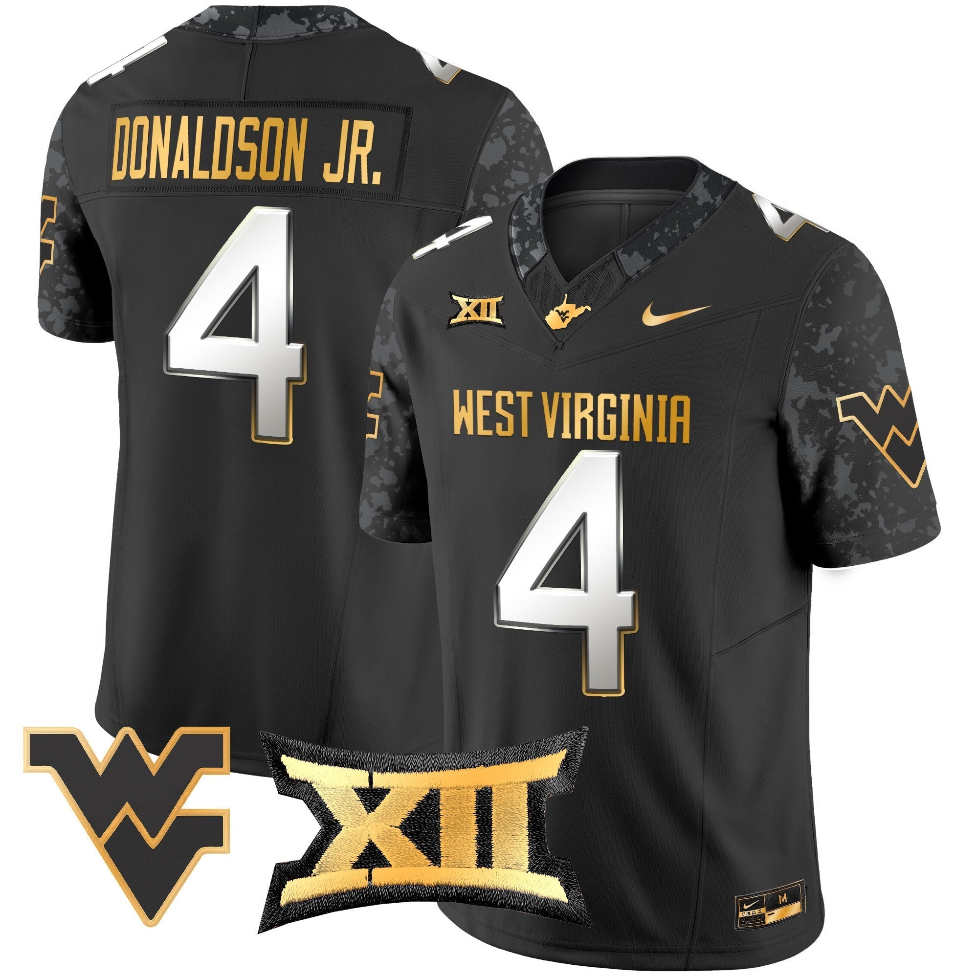 Men West Virginia Mountaineers 2024 Gold Vapor Limited Jersey - All Stitched