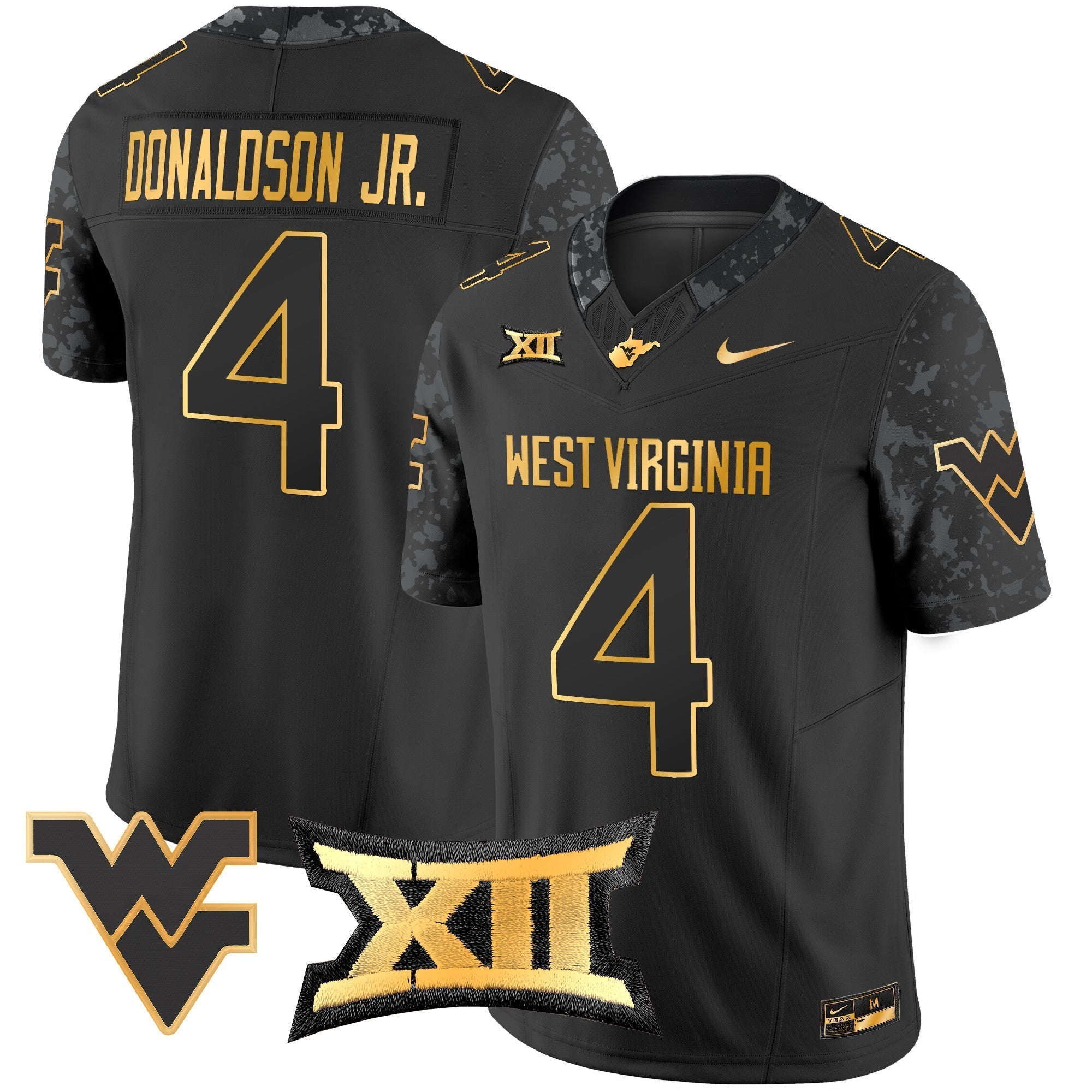 Men West Virginia Mountaineers 2024 Gold Vapor Limited Jersey - All Stitched