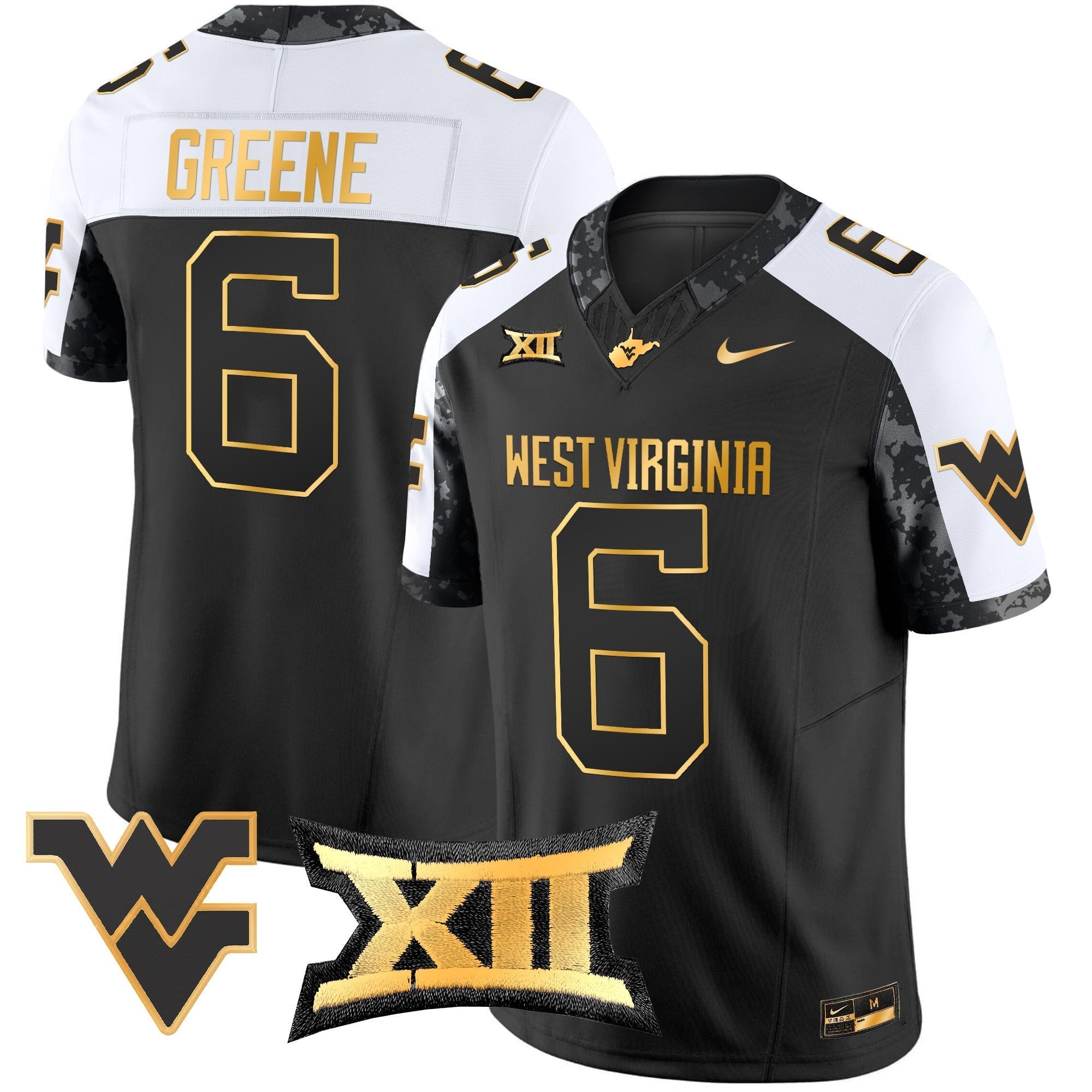 Men West Virginia Mountaineers 2024 Gold Vapor Limited Jersey - All Stitched