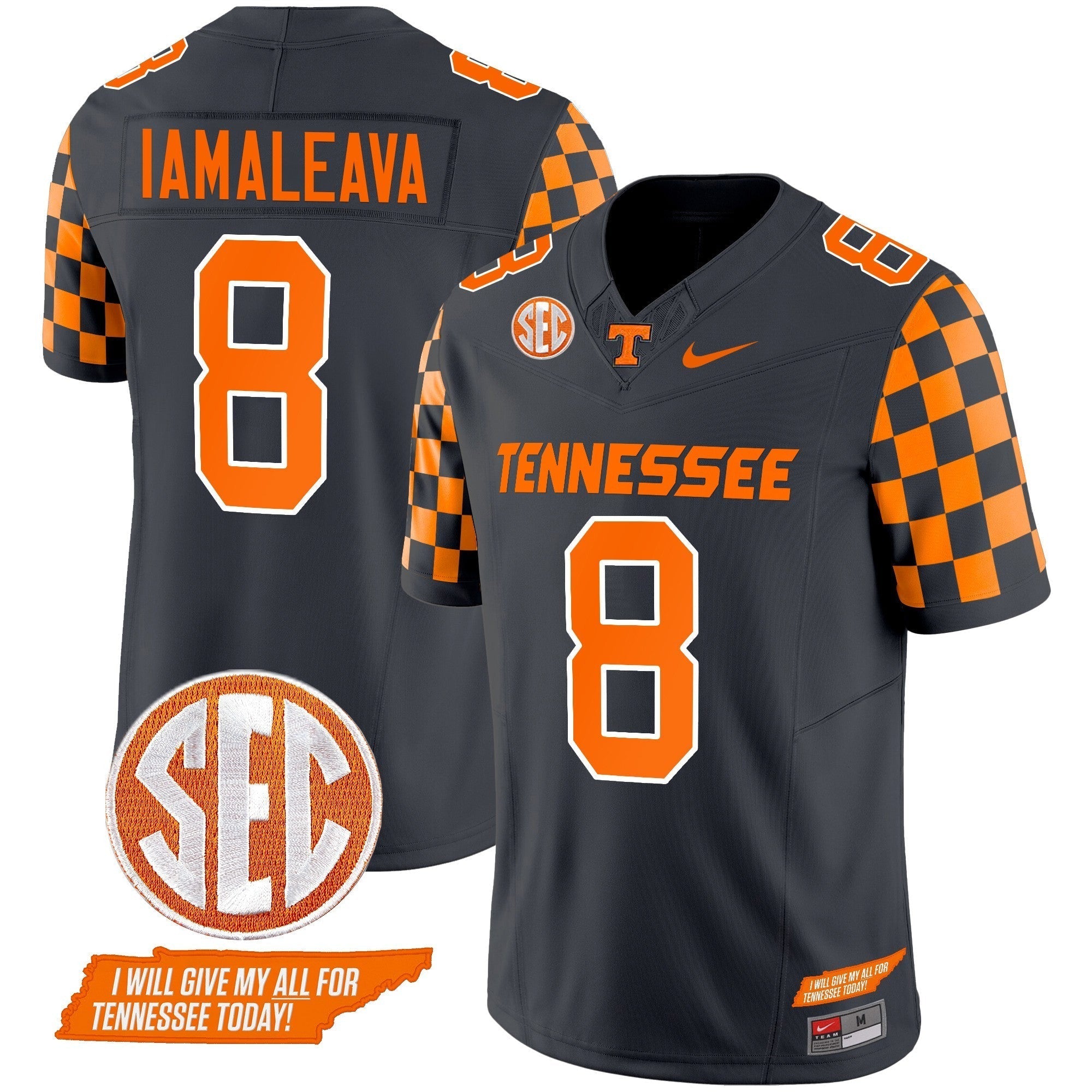Men Tennessee Volunteers 2024 Checkerboard Vapor Limited Jersey V2 - All Stitched