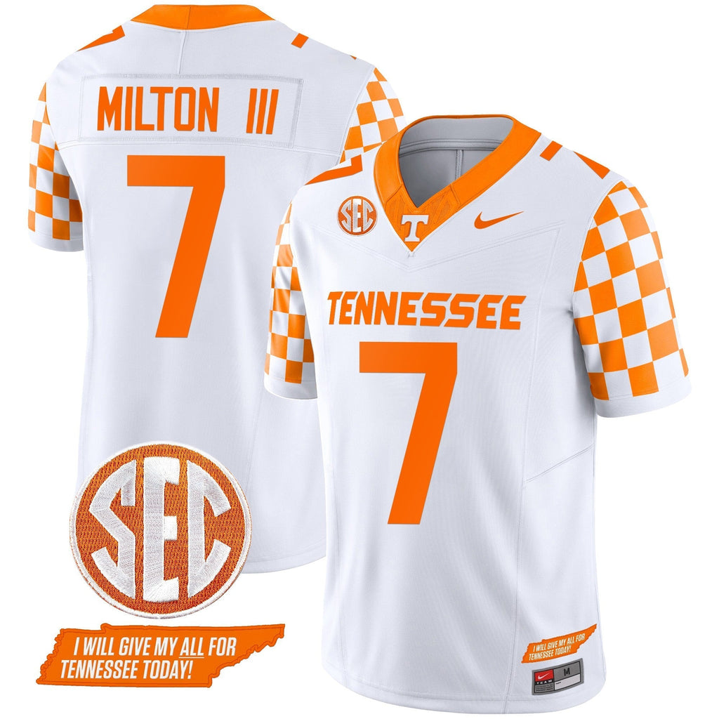 Men Tennessee Volunteers 2024 Checkerboard Vapor Limited Jersey V2 - All Stitched