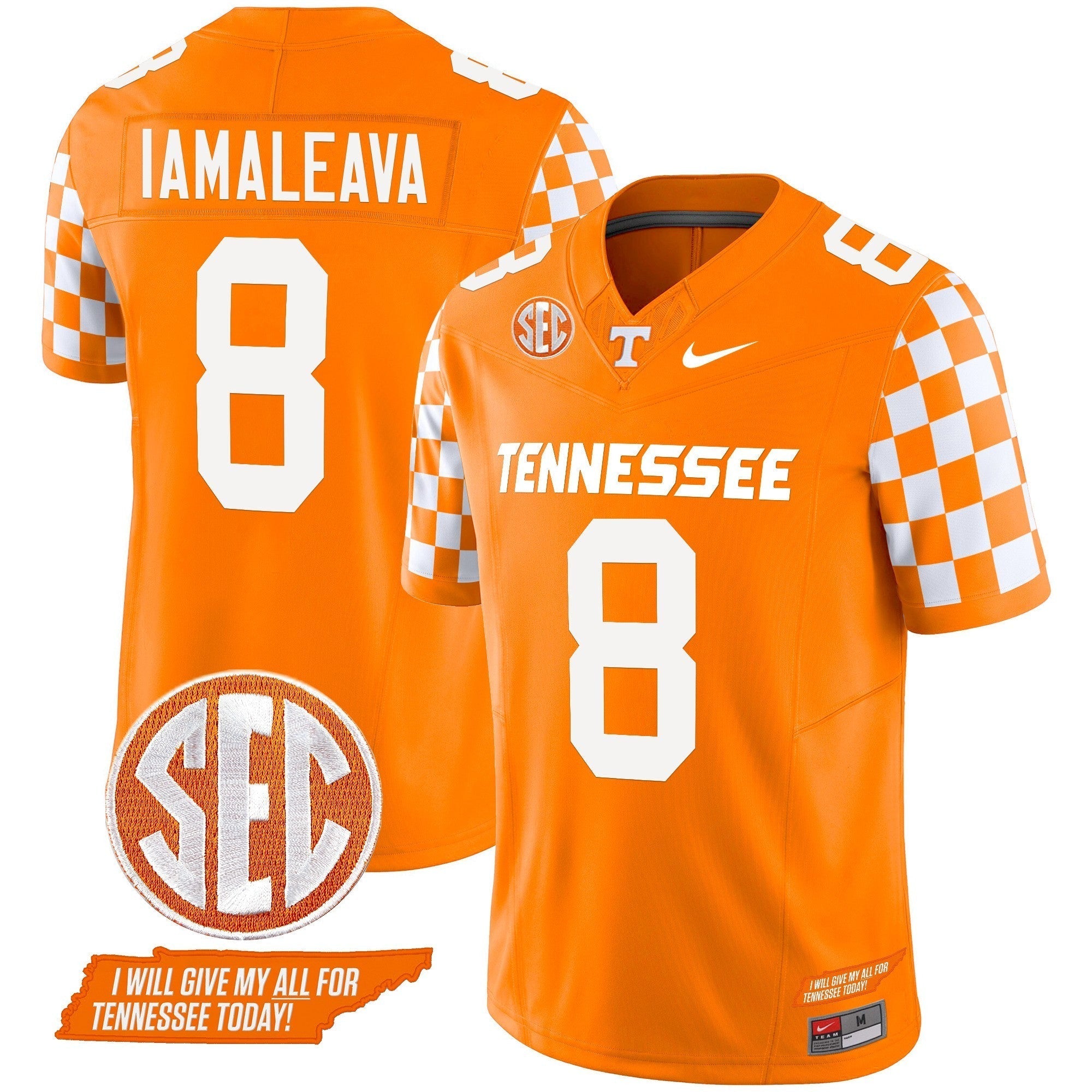 Men Tennessee Volunteers 2024 Checkerboard Vapor Limited Jersey V2 - All Stitched