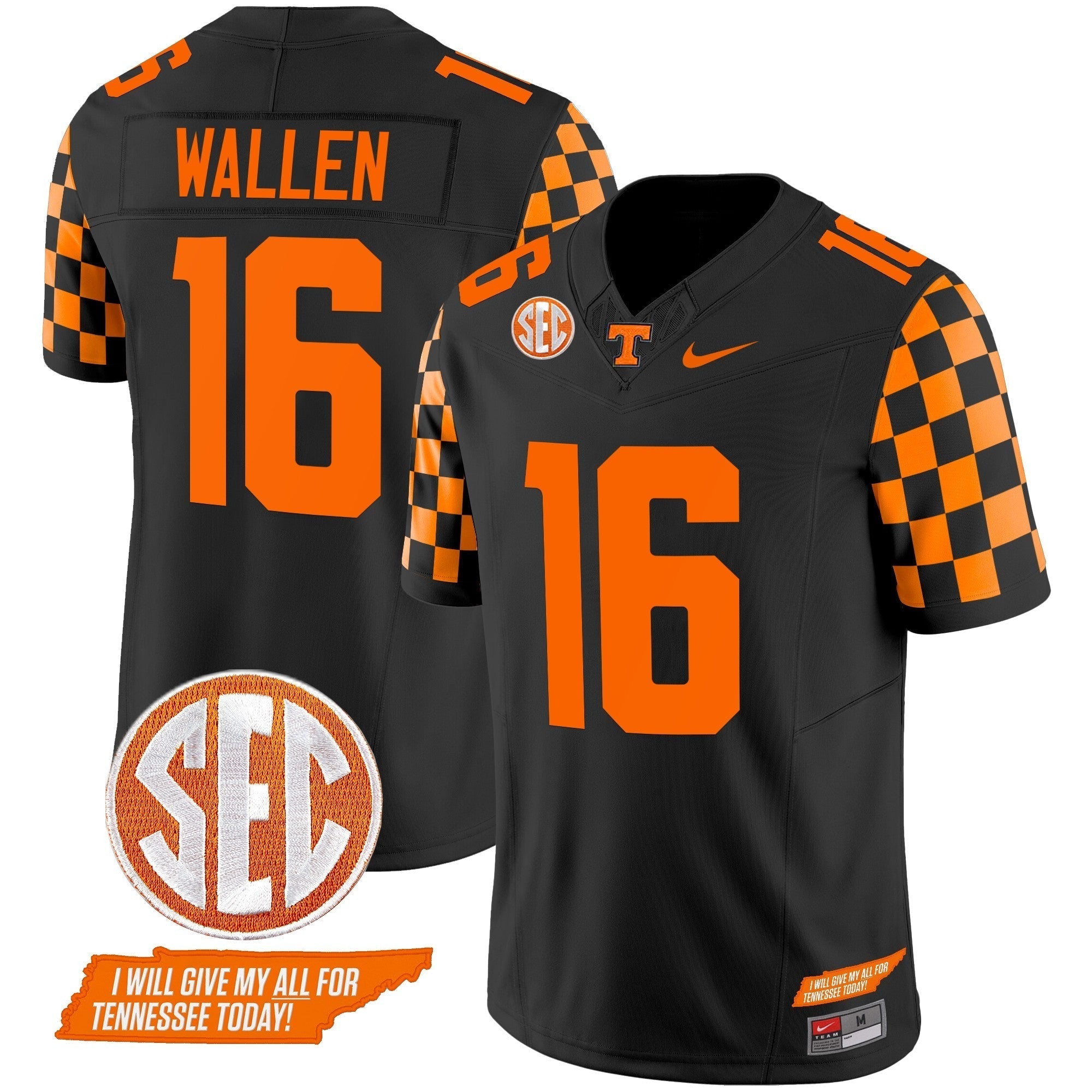 Men Tennessee Volunteers 2024 Checkerboard Vapor Limited Jersey V2 - All Stitched