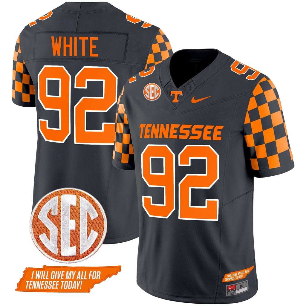 Men Tennessee Volunteers 2024 Checkerboard Vapor Limited Jersey V2 - All Stitched