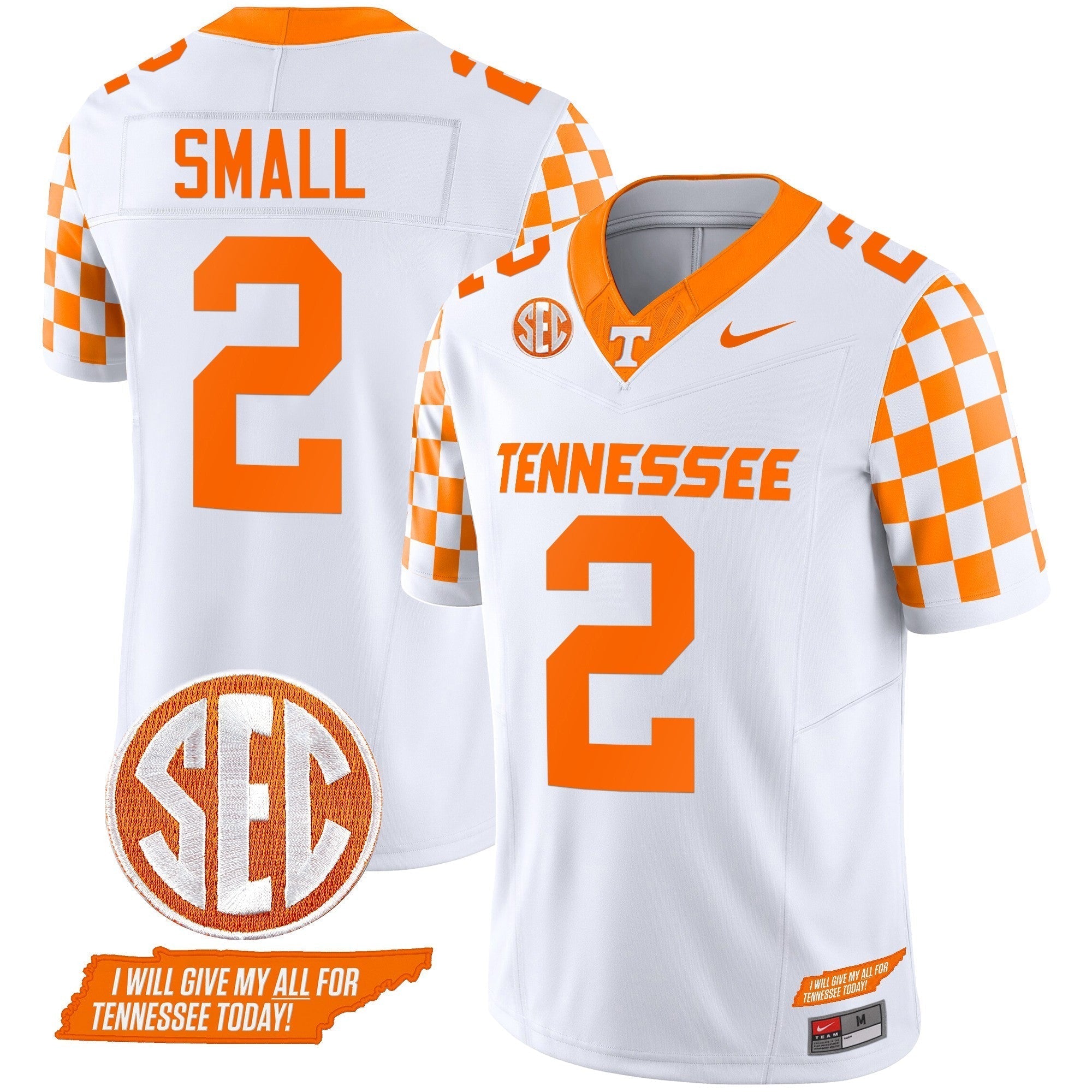 Men Tennessee Volunteers 2024 Checkerboard Vapor Limited Jersey V2 - All Stitched