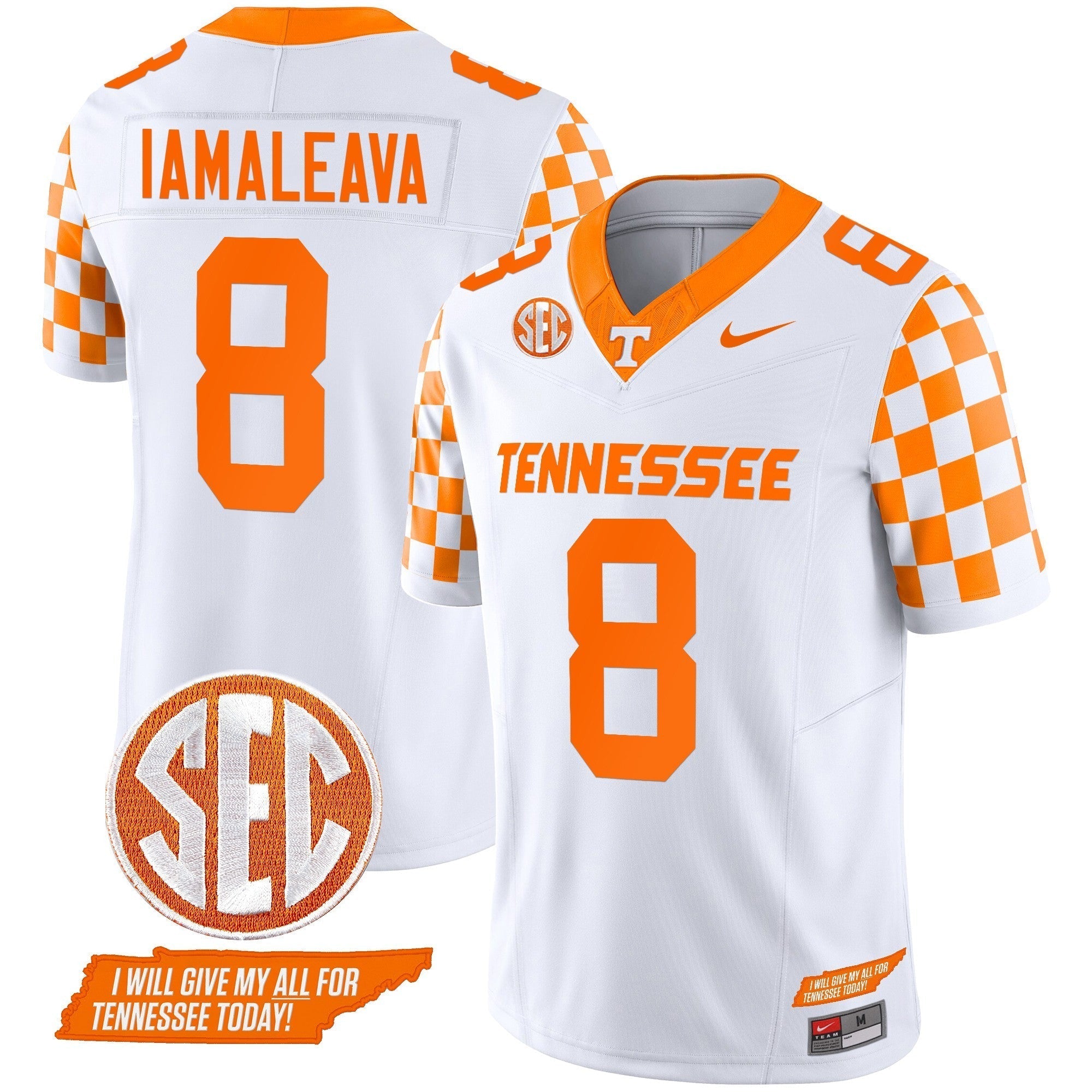 Men Tennessee Volunteers 2024 Checkerboard Vapor Limited Jersey V2 - All Stitched